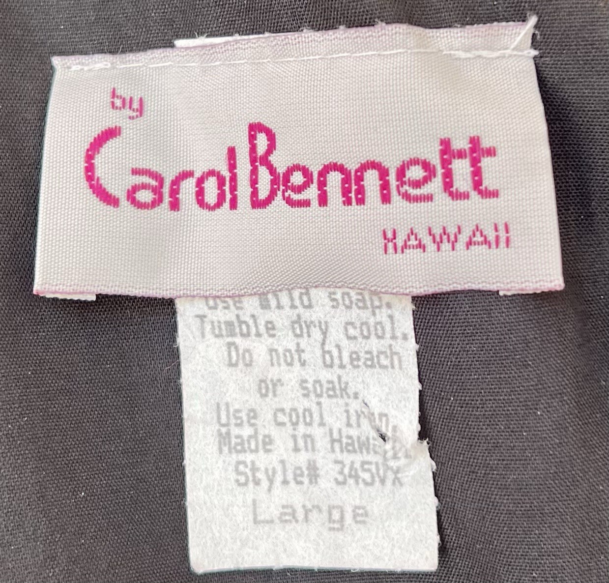 Carol Bennett Hawaii Muu Muu Inspired Dress Hawaiian Tiki Aloha L Vintage