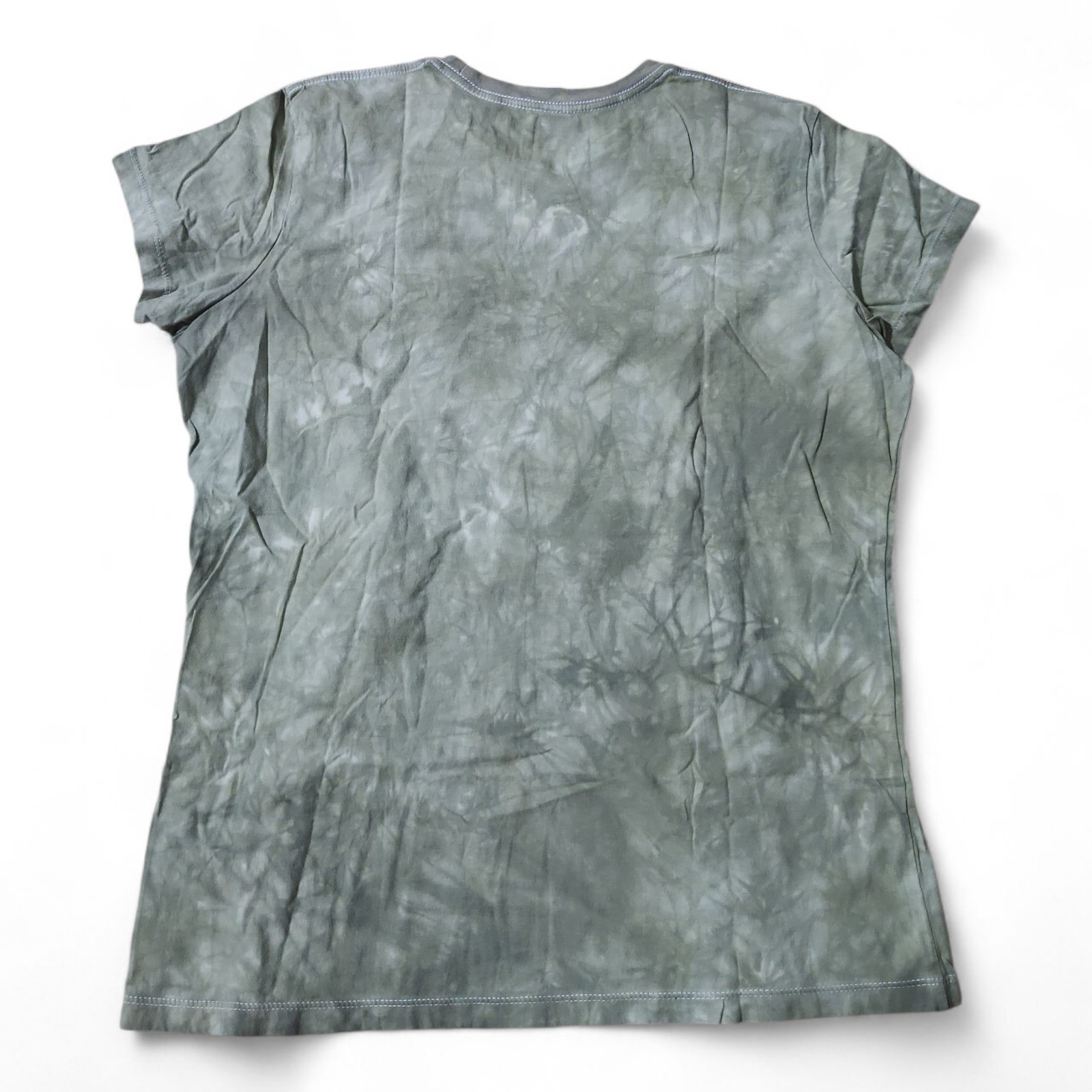 Vintage The Mountain Native American Wolf Tie Dye Shirt Women’s Size XL Green