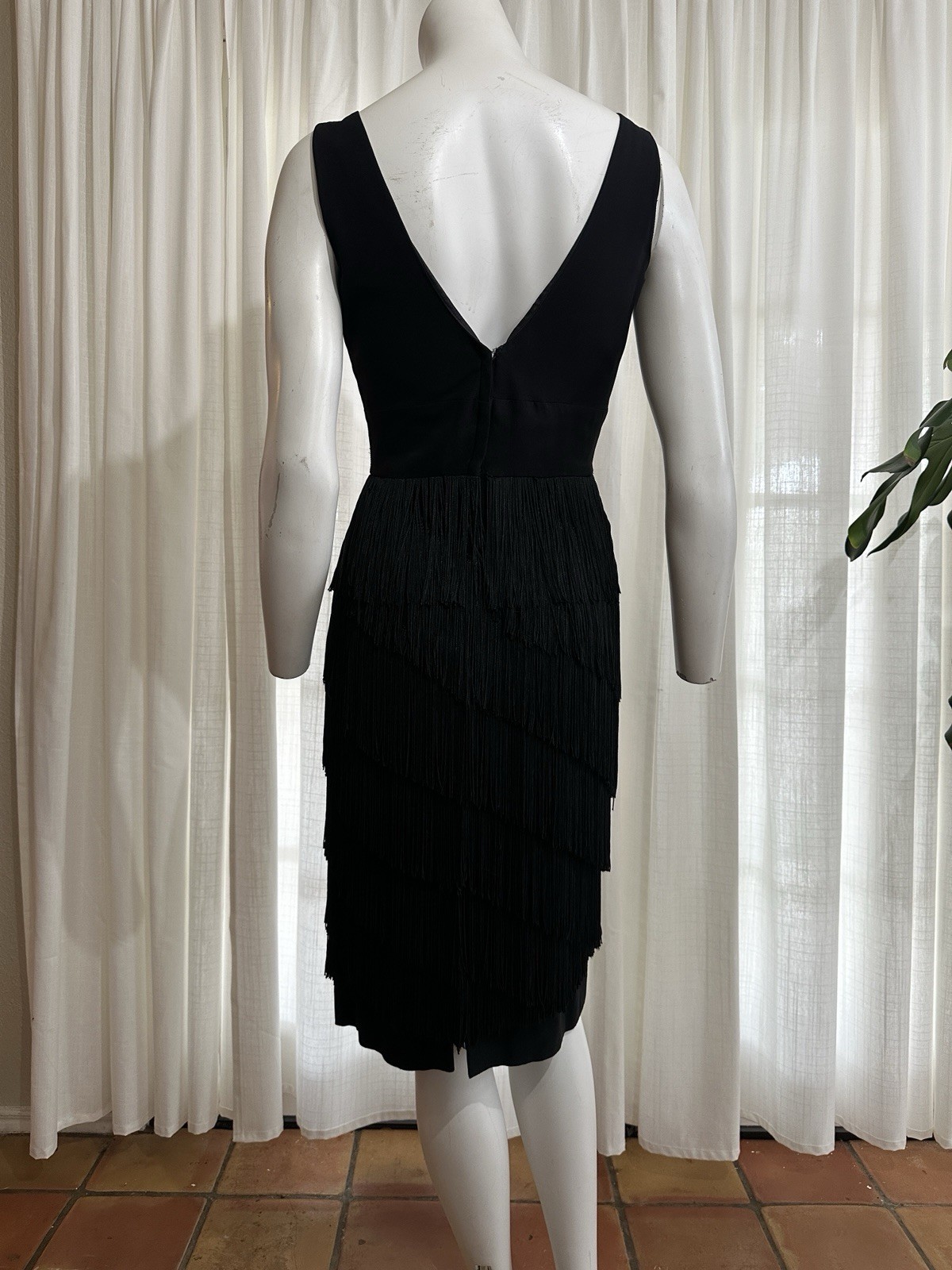 1960s Lilli Diamond Fringe Party Dress New Years Holidays Vintage Cocktail Dress