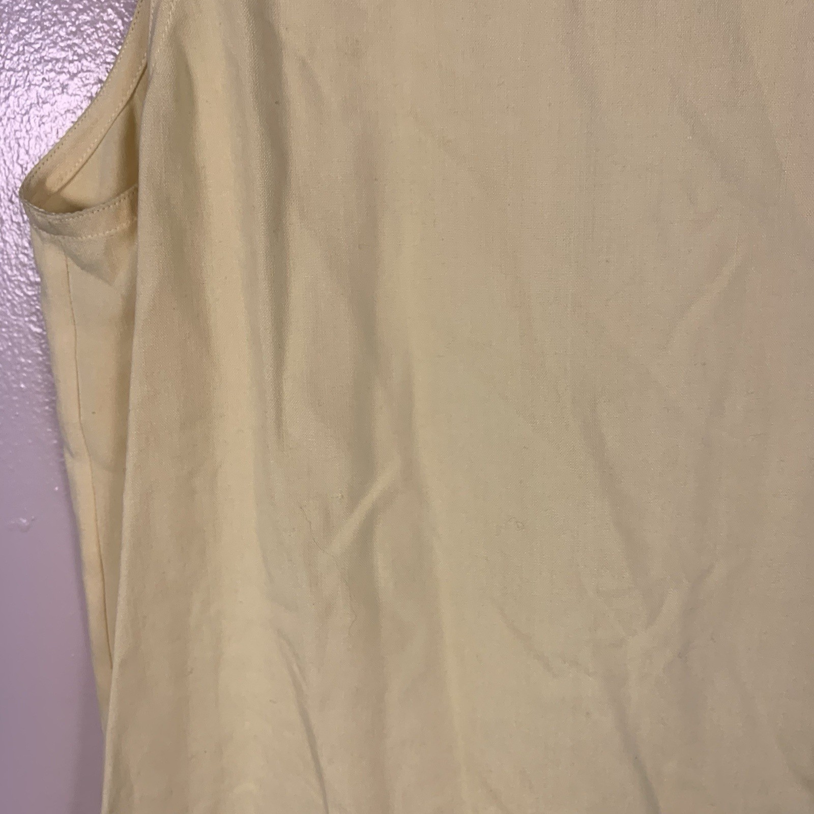 VTG 90s Episode by Carolyn Wright Freeman 100% Silk Tank Top S Pastel Yellow