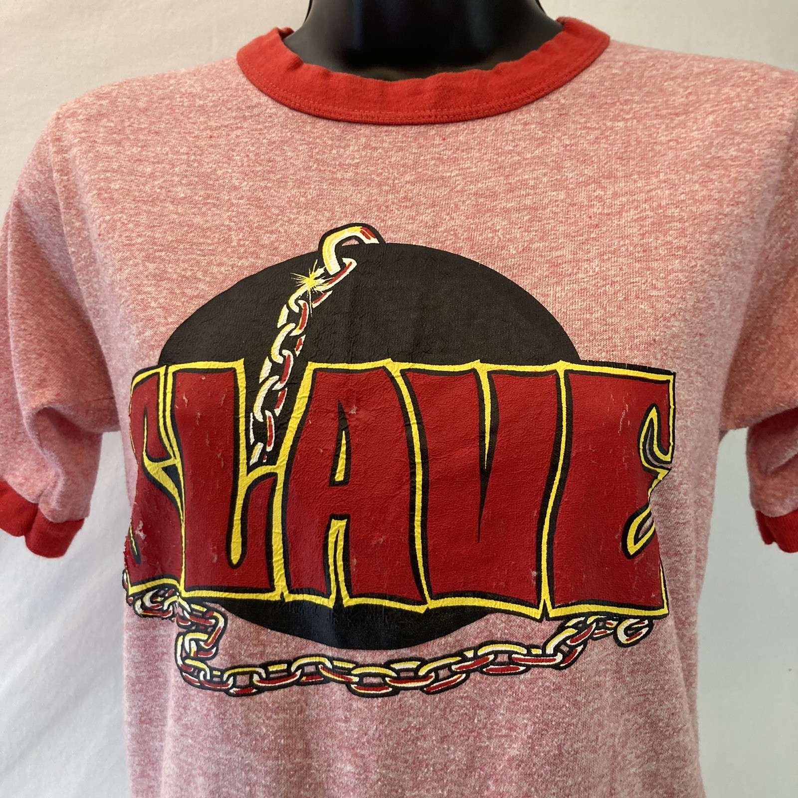Vintage 70s Slave Band Tshirt Women’s S Single Stitch Ringer RARE Funk Soul R&B