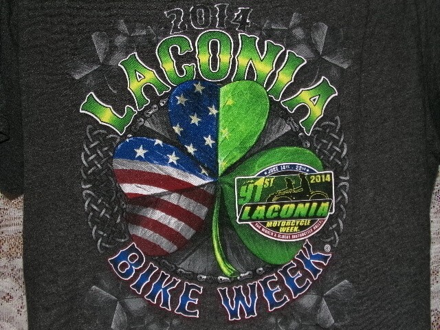 Vintage Women’s T-Shirt Laconia Bike Week 2014 Size 2 XL
