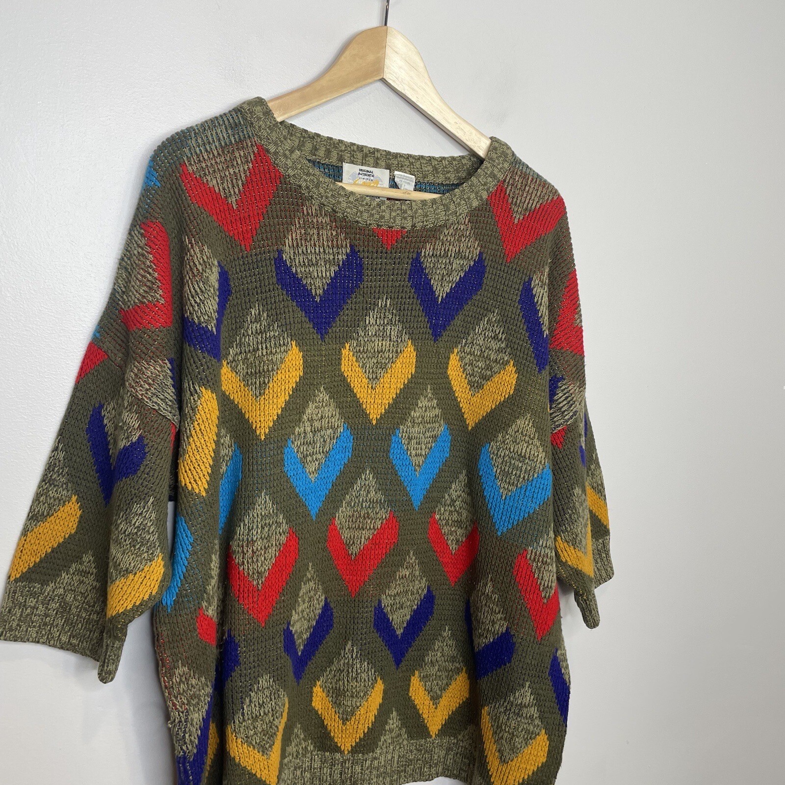 Vintage 80s Limited Express London Sweater Sz 2 M-L New Wave