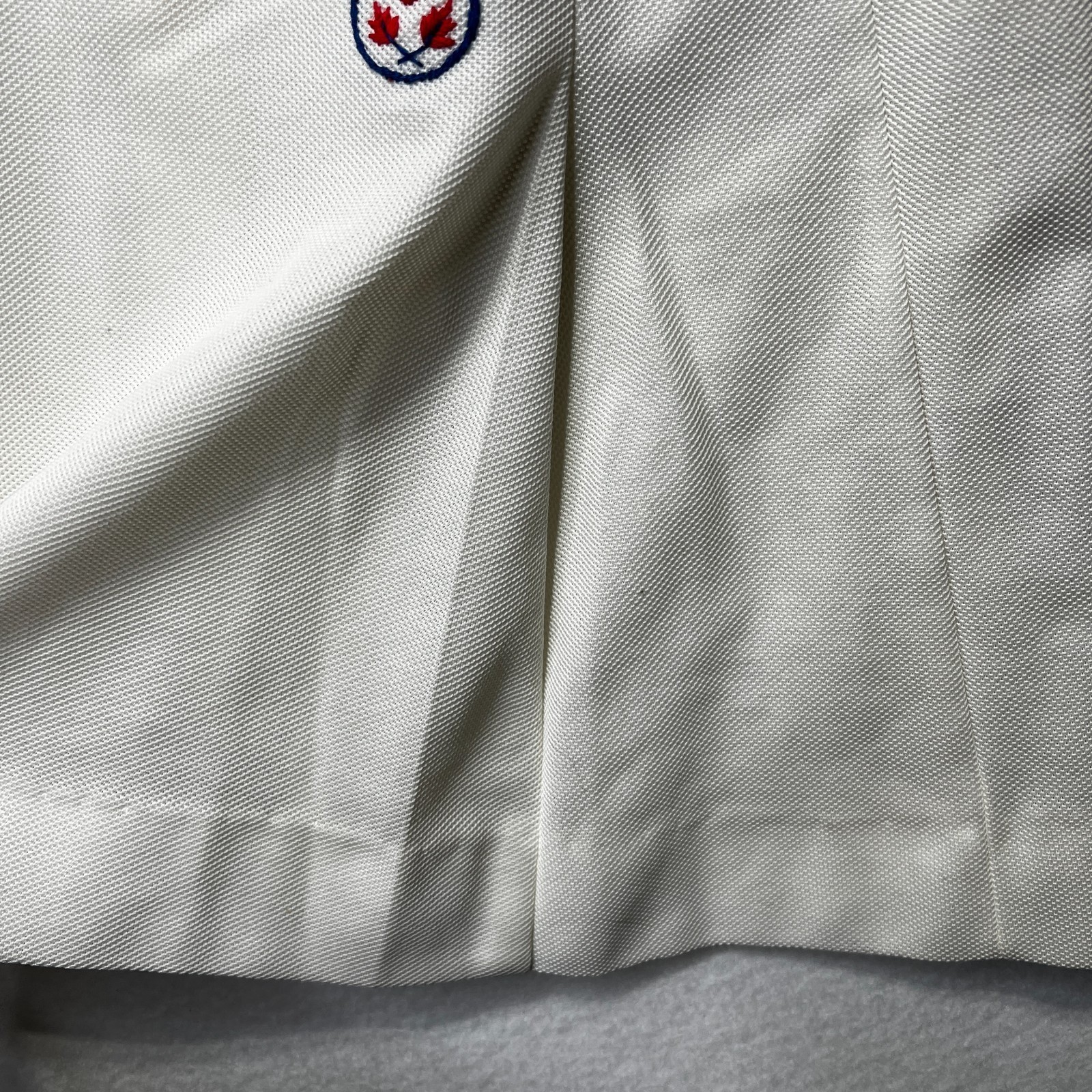 Vintage The All Whites Tennis Dress Canada Patch Sleeveless Pleated White 90s XS