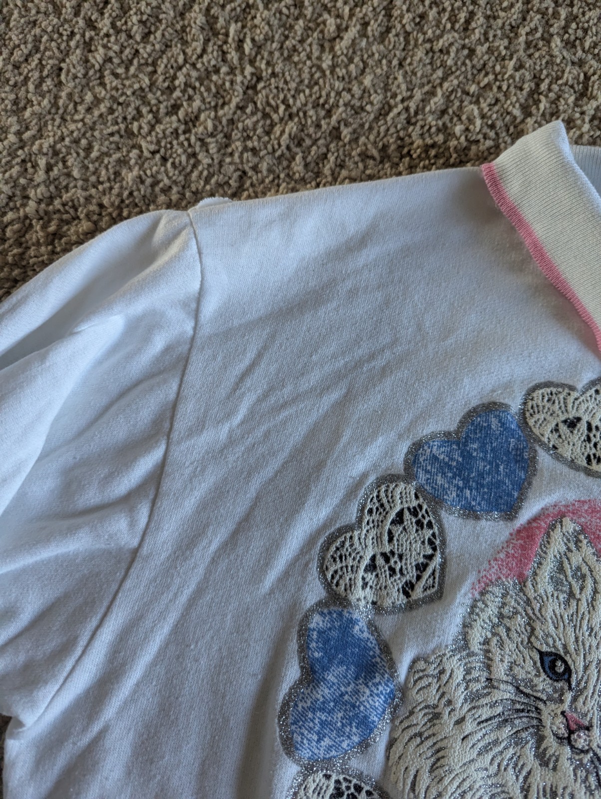 Vintage Puzzles Sportswear 80s 90s Persian Cat Crewneck Sweatshirt Grandmacore