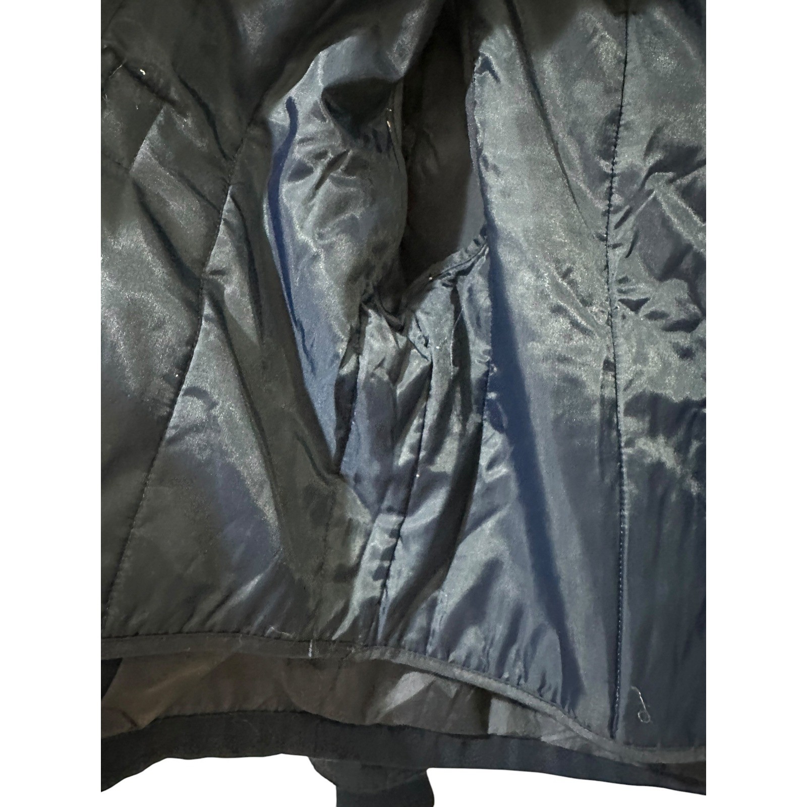 Vintage 1988 Navy Blue Utility Jacket Size 6 Military Style Epaulet Bomber Zip