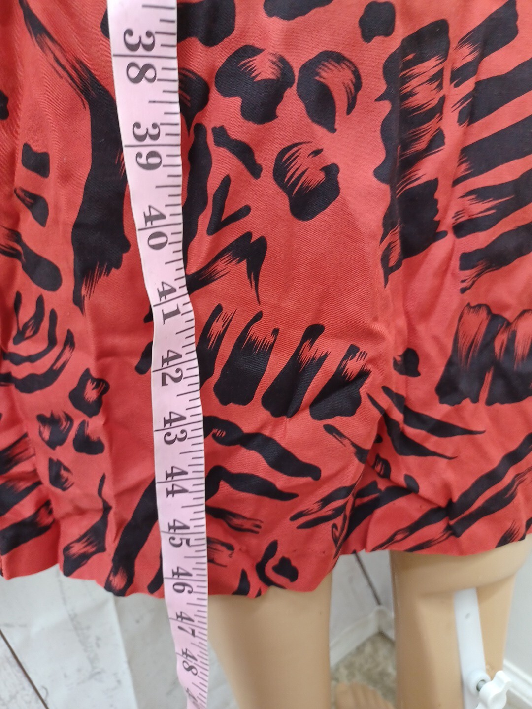 Vintage Mirrors II Long Sleeve Dress Sz 12 Red Black