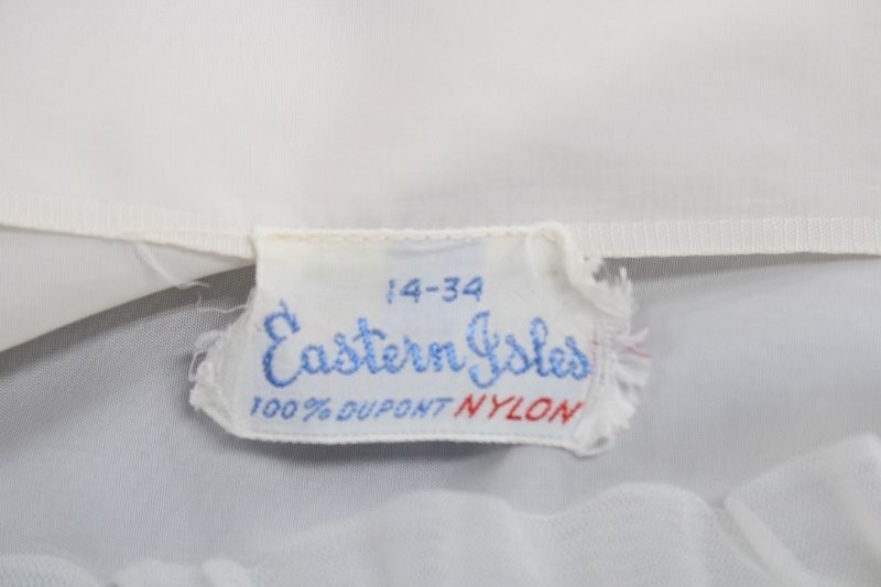 Vtg 1940s Long Slinky Nightgown Bias Cut Satin Nylon sz 34 Pink Art Deco Glam
