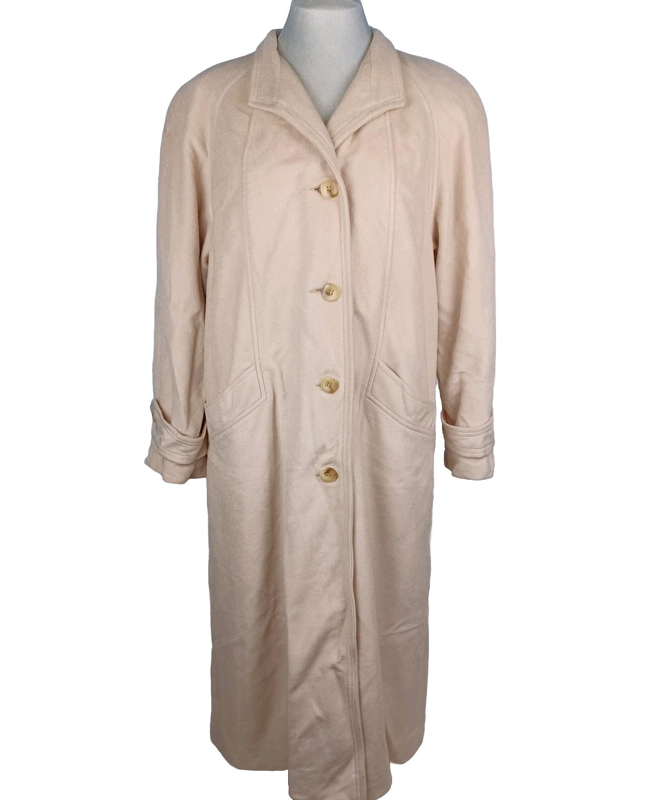 Vintage Cordana Wellington Fashions Celanese Arnel Long Coat Size XL 44″ Read