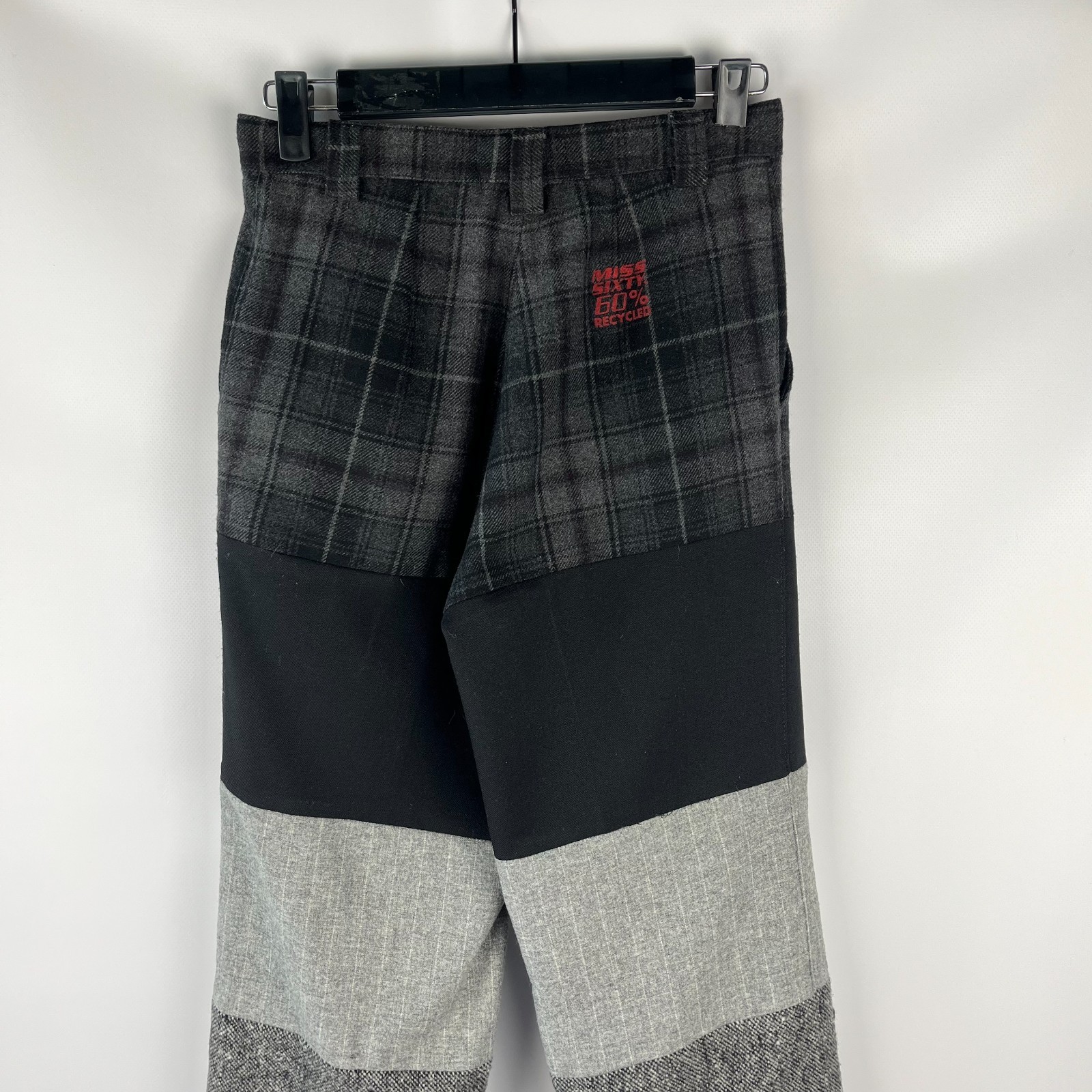 Vintage Miss Sixty Patchwork Wool Pants Archive Avant-Garde Italy Y2K Size 31