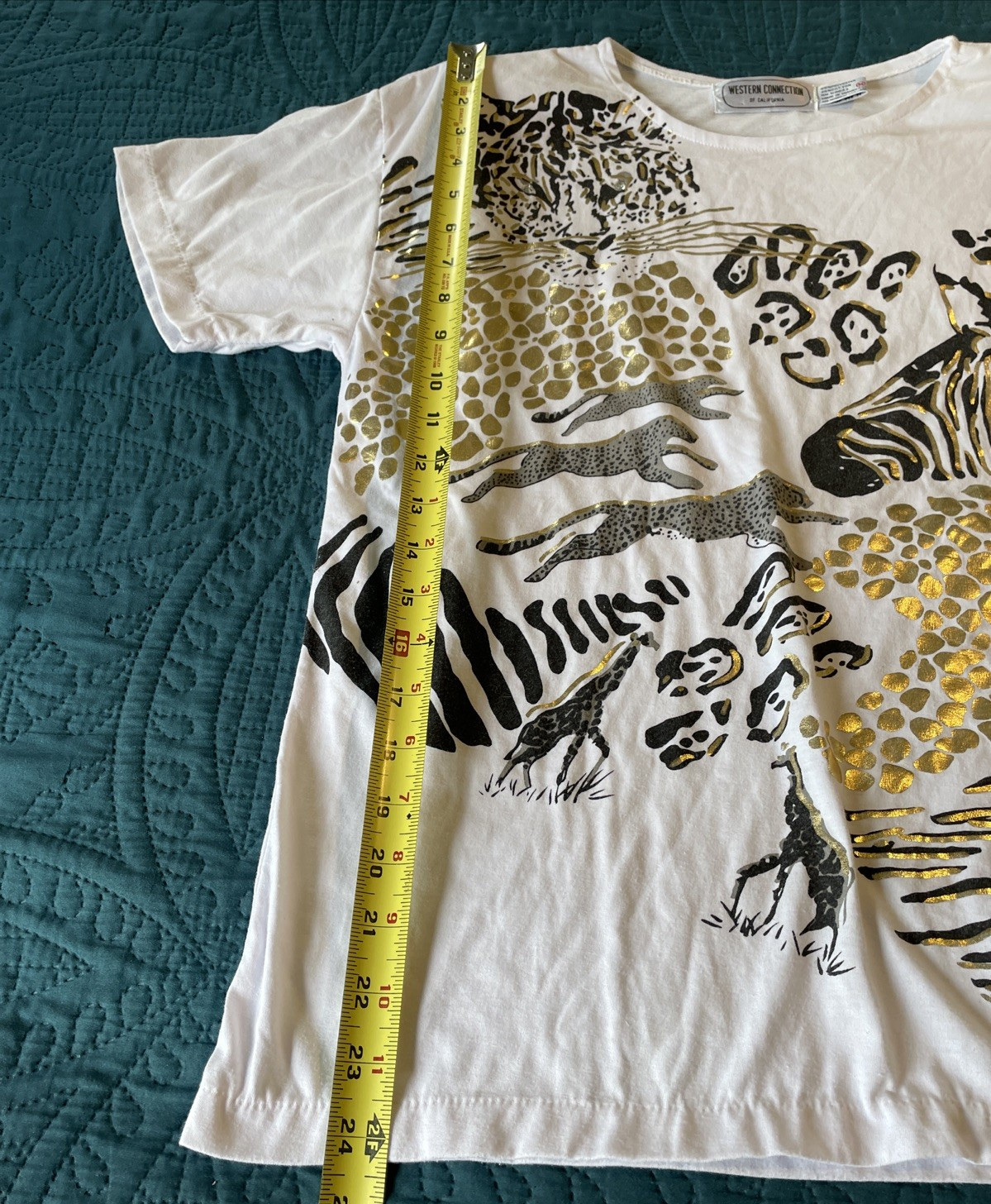 Western connection of California, vintage single stitch, medium, animal print T