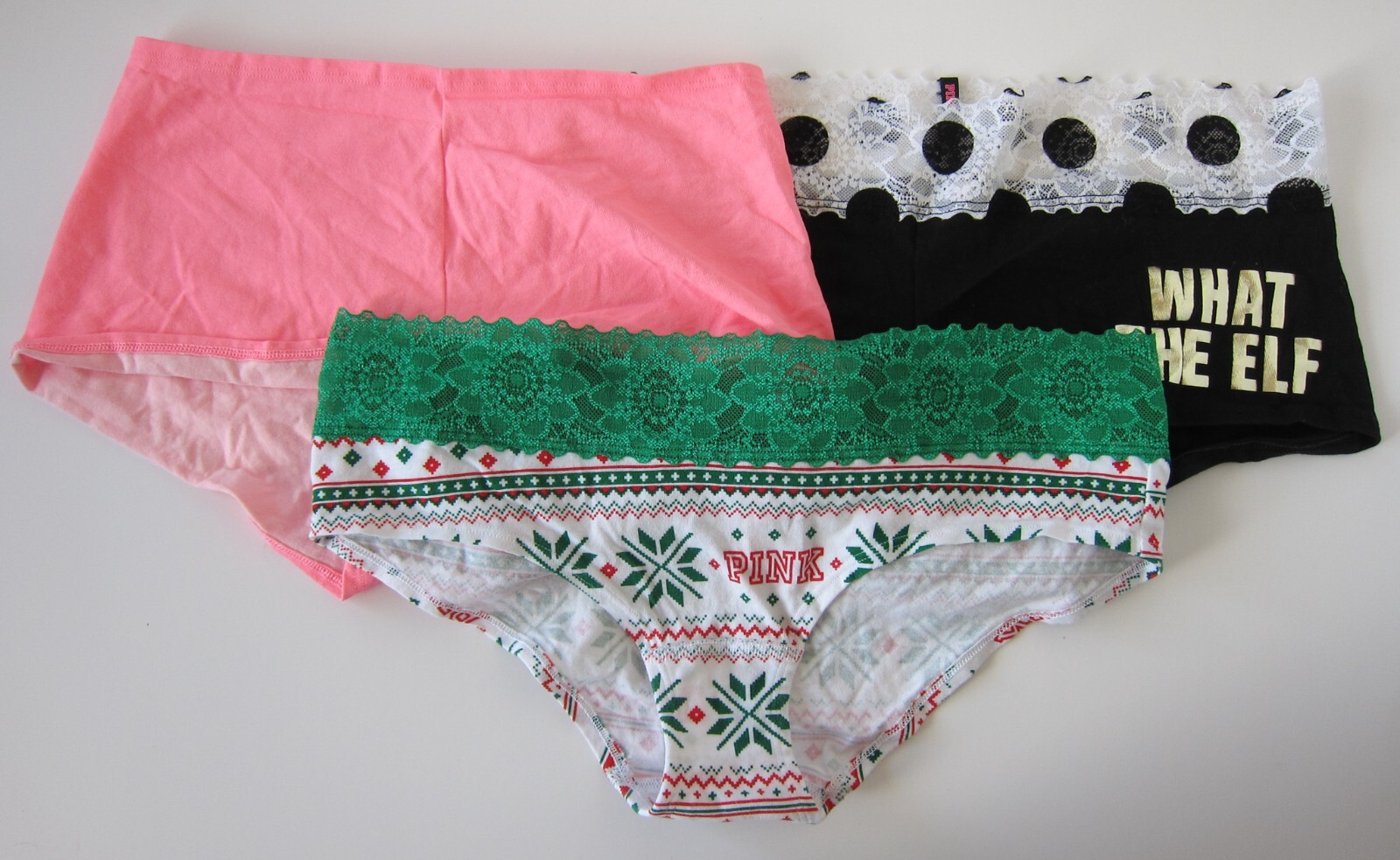 3 VTG Victoria’s Secret – 2014 – Hiphugger Panties Lot XS X-SMALL