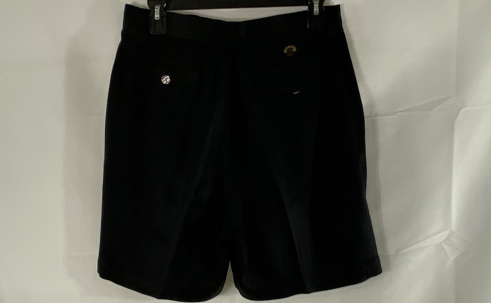 Tommy Bahama Women’s Black Silk Pleated Herringbone Shorts Vintage Y2K Sz 8