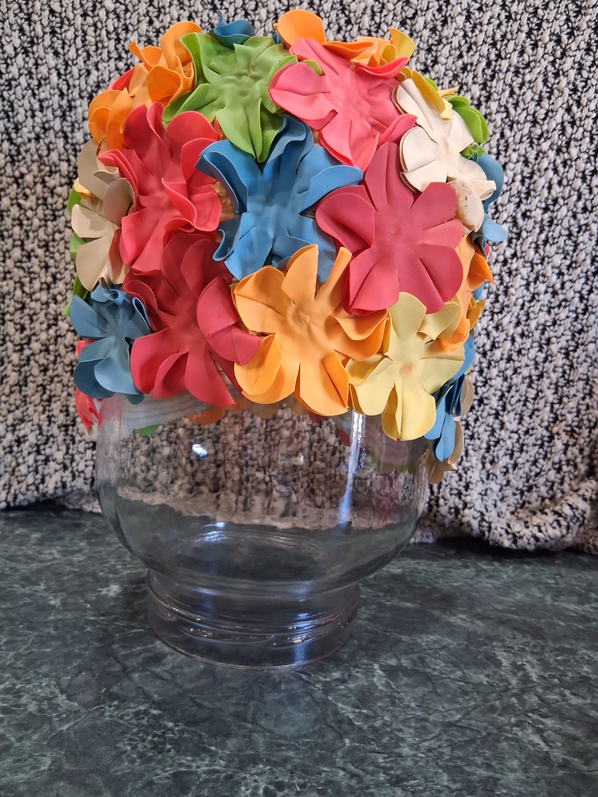 Vtg 1960s 3D Flower Petal Swim Cap Colorful Rubber Bathing Hat Mid Century Retro