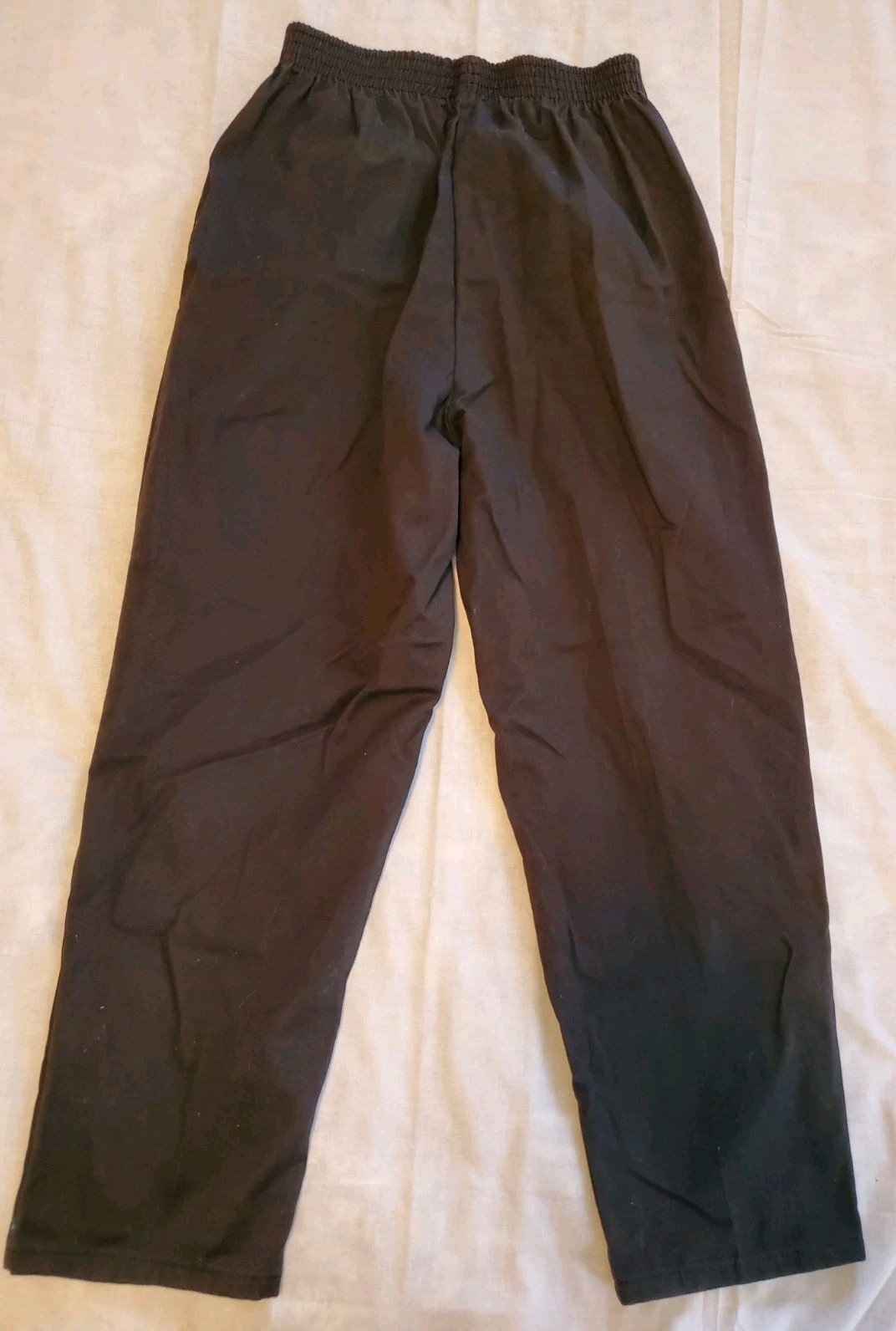 Vintage Chic Pants Womens 14 PETITE Black Pull On Elastic Waist Straight Casual