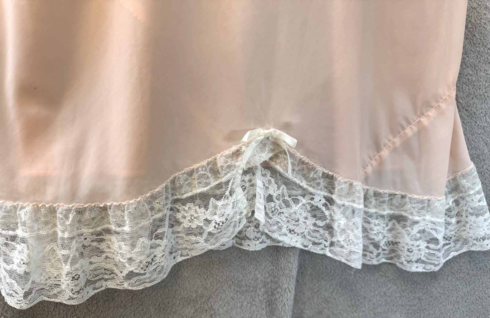 VTG Symphony Full Slip Dress Pink, Lace, Pink, Bust 36, Nylon Retro Sexy 1960’S
