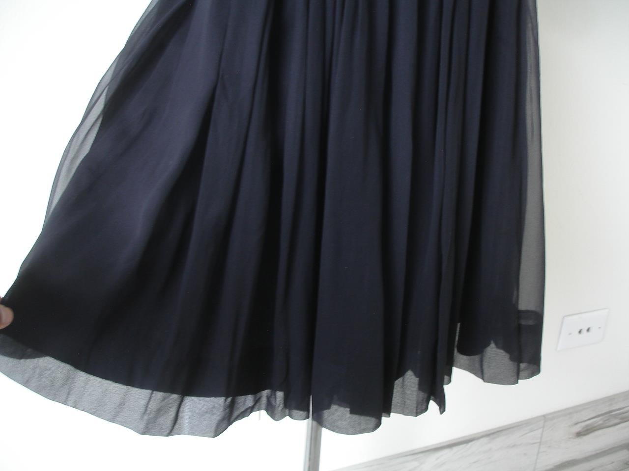 Women’s XS Vtg 1920’s Little Black Dress Petite Juniors Sheer Crepe Peplum USA