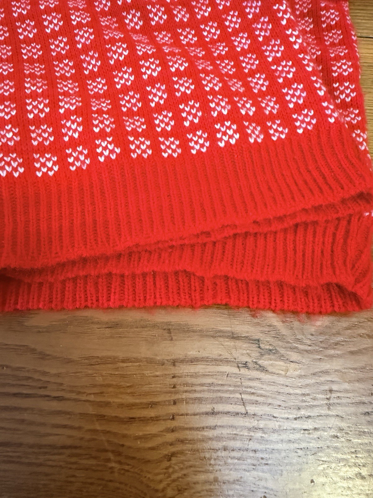 70s/80s Vintage Hewlett Knitting Mills Red Fair Isle Sweater No Size/Medium