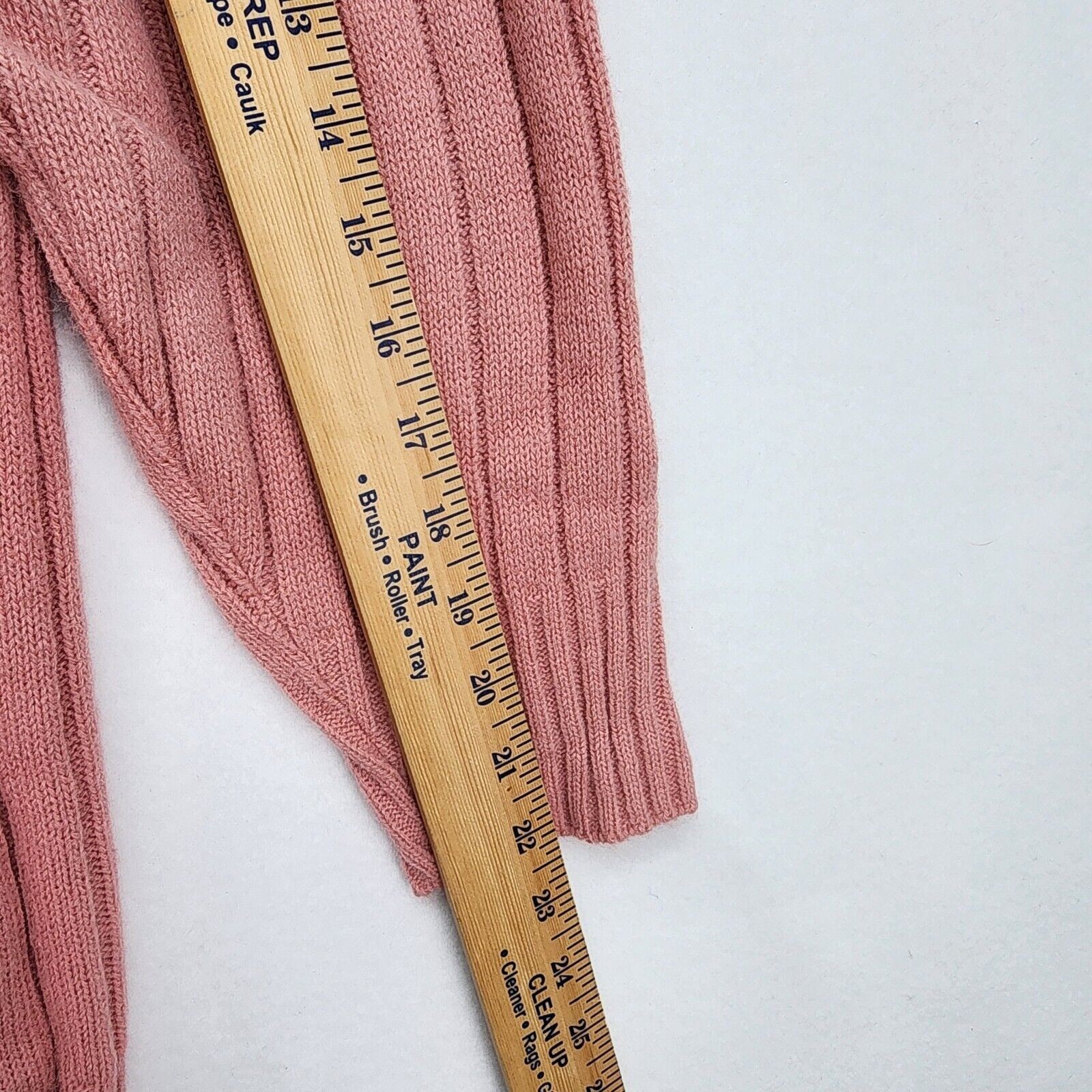 Vintage JC Penney Fashions Mom Sweater MEDIUM Dusty Pink V-Neck Cardigan Office