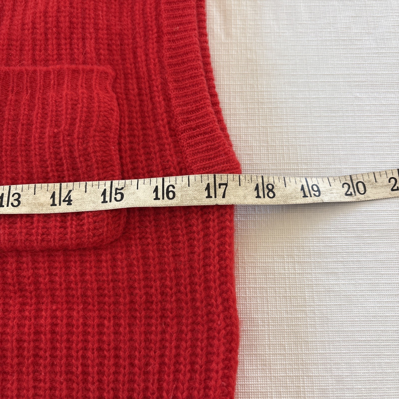 Evan Picone Red Women’s Sweater Vest Wool/Angora Rabbit Hair/nylon VTG Petite S