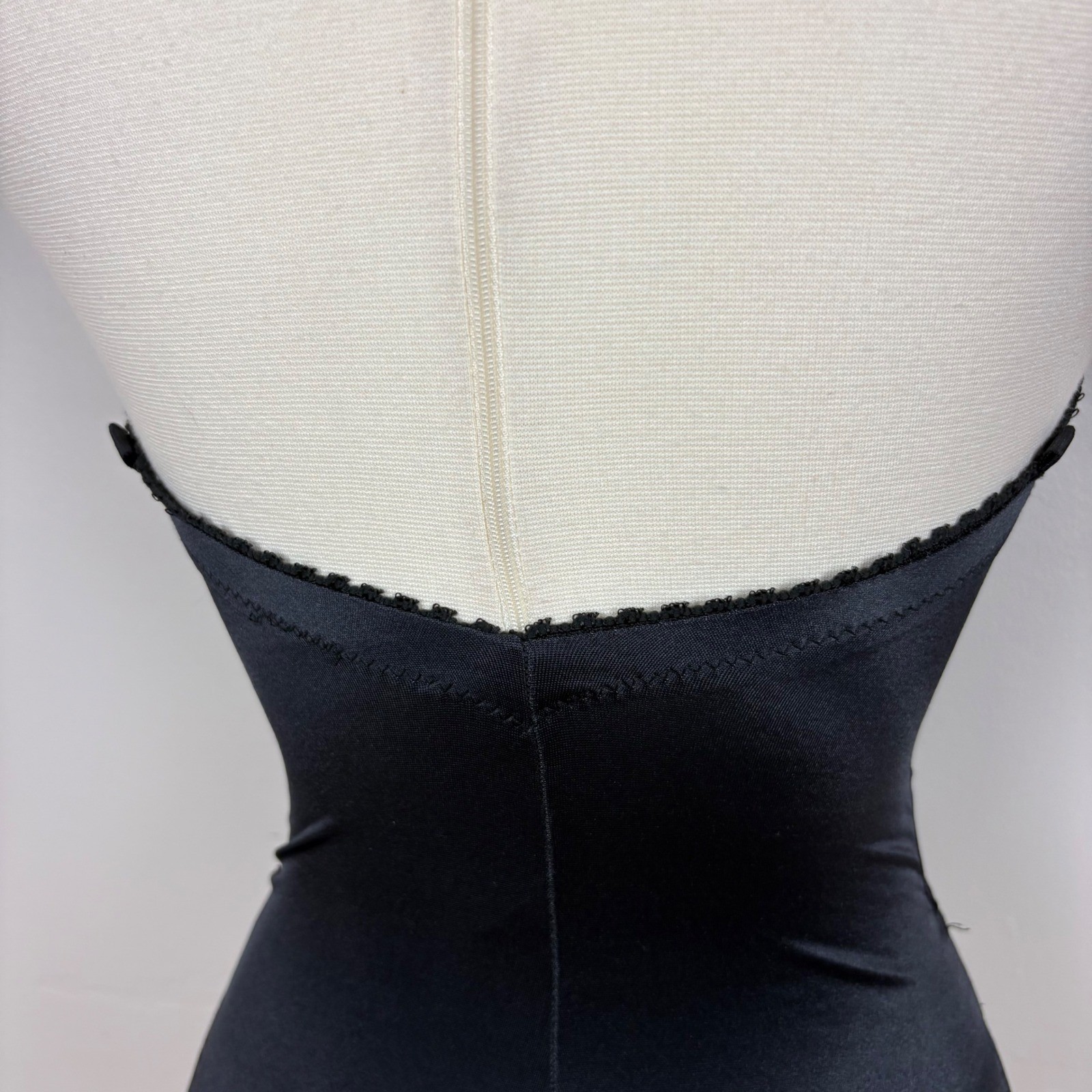 Partners Intimates Vtg Body Shaper Girdle Size 34B Black Lace Trim Strapless