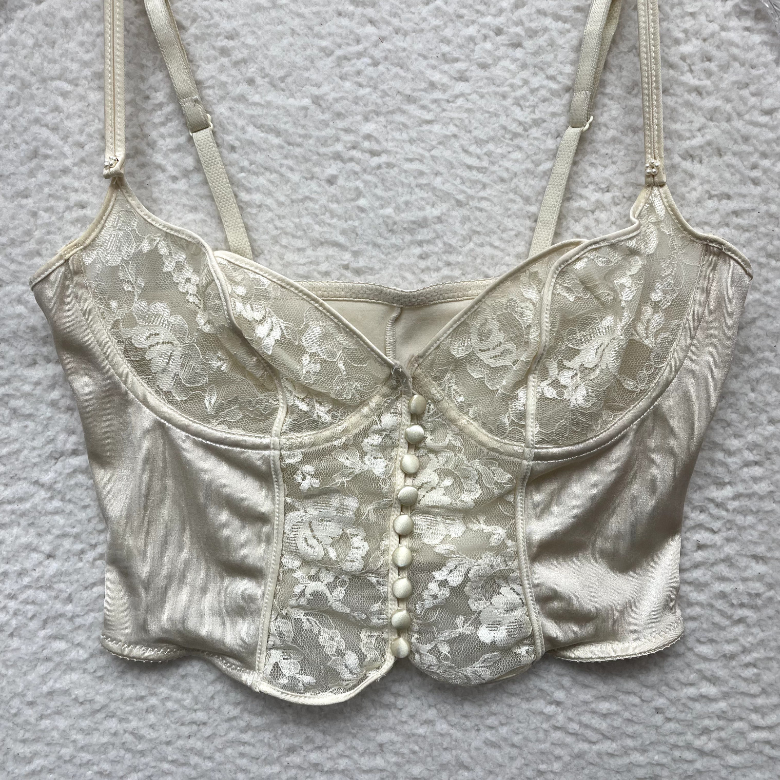 70s 80s Vintage Victoria’s Secret Corset Camisole Coquette Edwardian Victorian