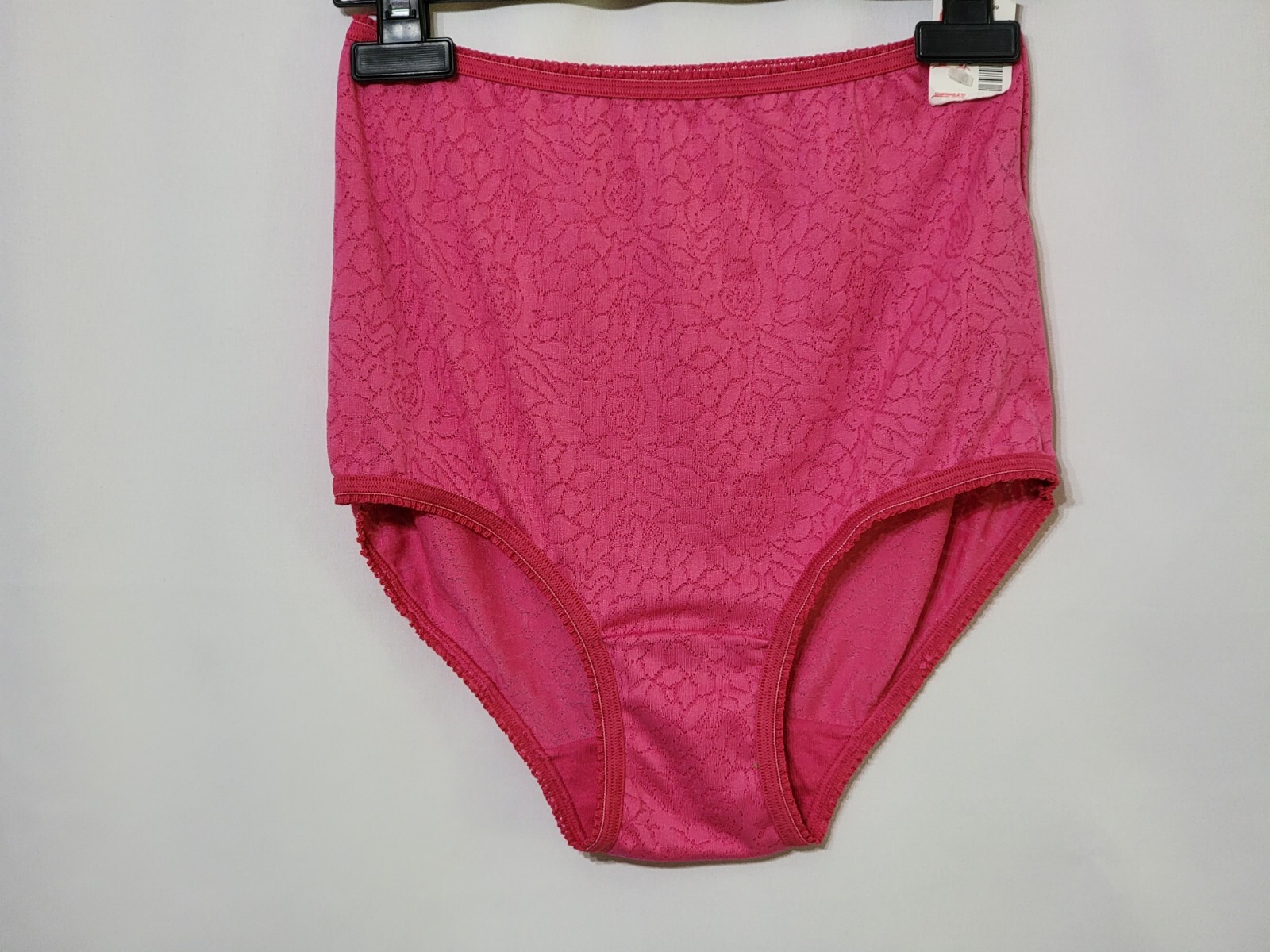 VINTAGE UNBRANDED BRIEFS PANTY PINK SIZE XL NYLON SPANDEX MADE IN MEXICO + TAGS