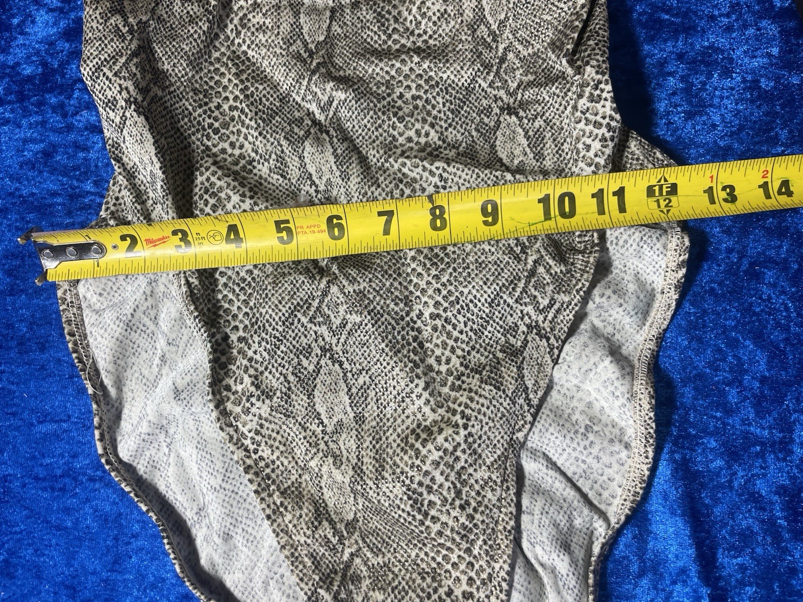 Vintage Cole Of California Jrs Swimsuit Sexy Snakeskin Backless Size 13/14 Large