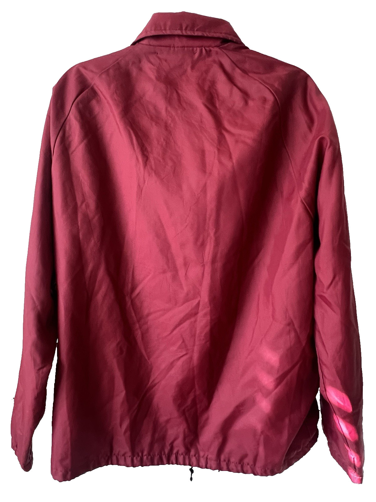70s CHALK LINE Nylon Snap Coach Jacket HEARD COUNTY Marching Braves Size M Mens