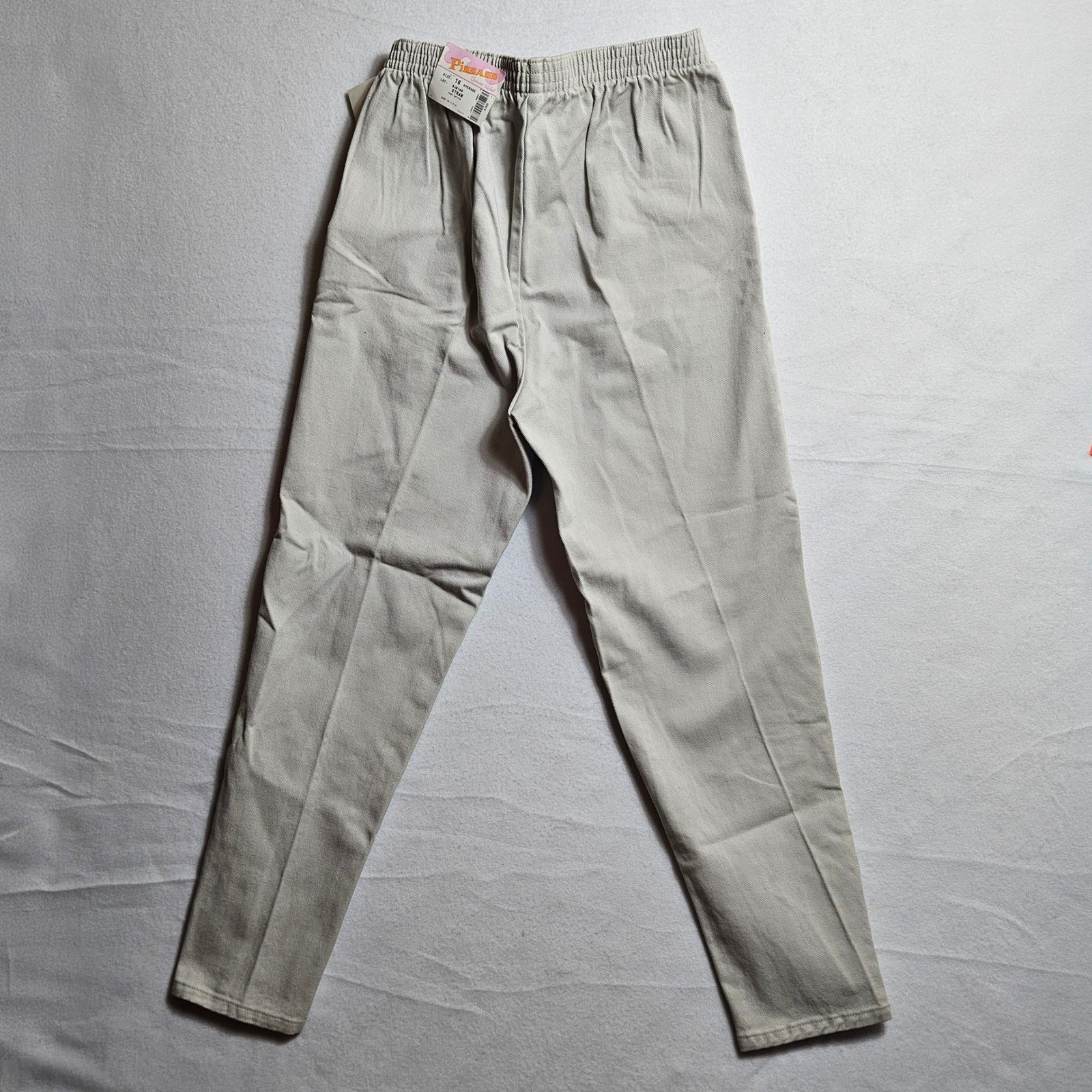 Vintage 90s Pizzazz High Waisted Mom Jeans Straw Beige Tapered Leg NWT Size 16