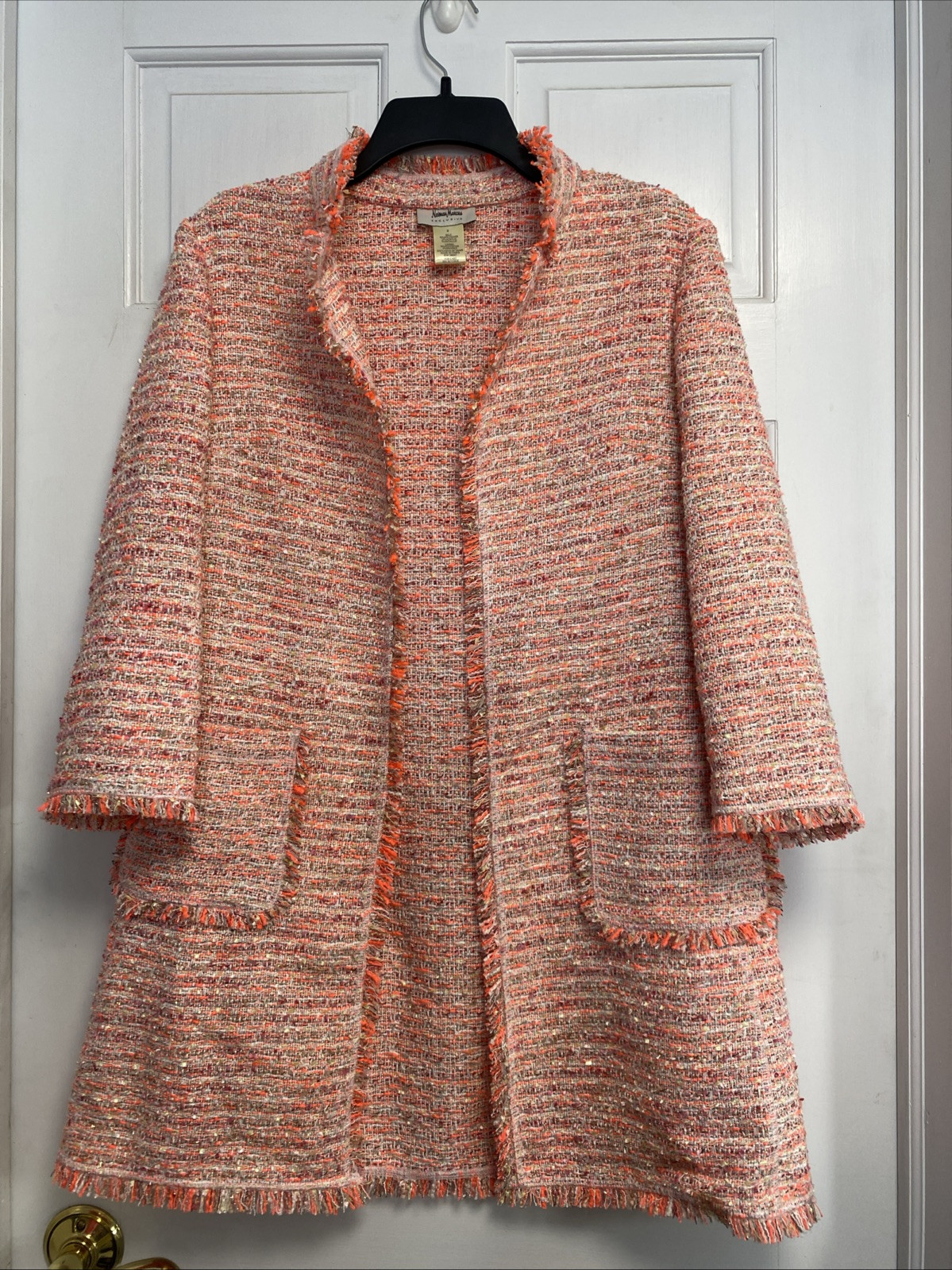 Vintage Neumann Marcus Exclusive Tweed Cardigan, Size Small Blazar Jacket Career
