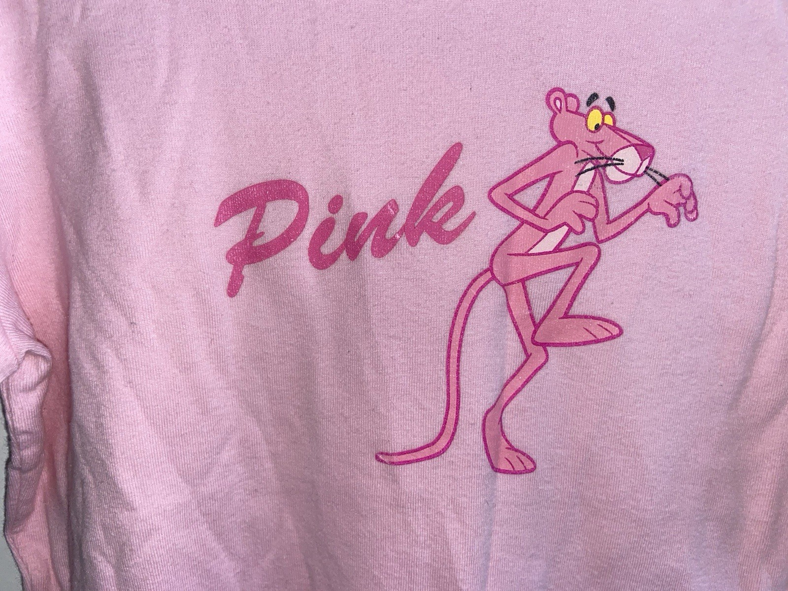 Vintage Y2K 00’s Pink Panther Short Sleeve Single Stitch T Shirt Medium 2004