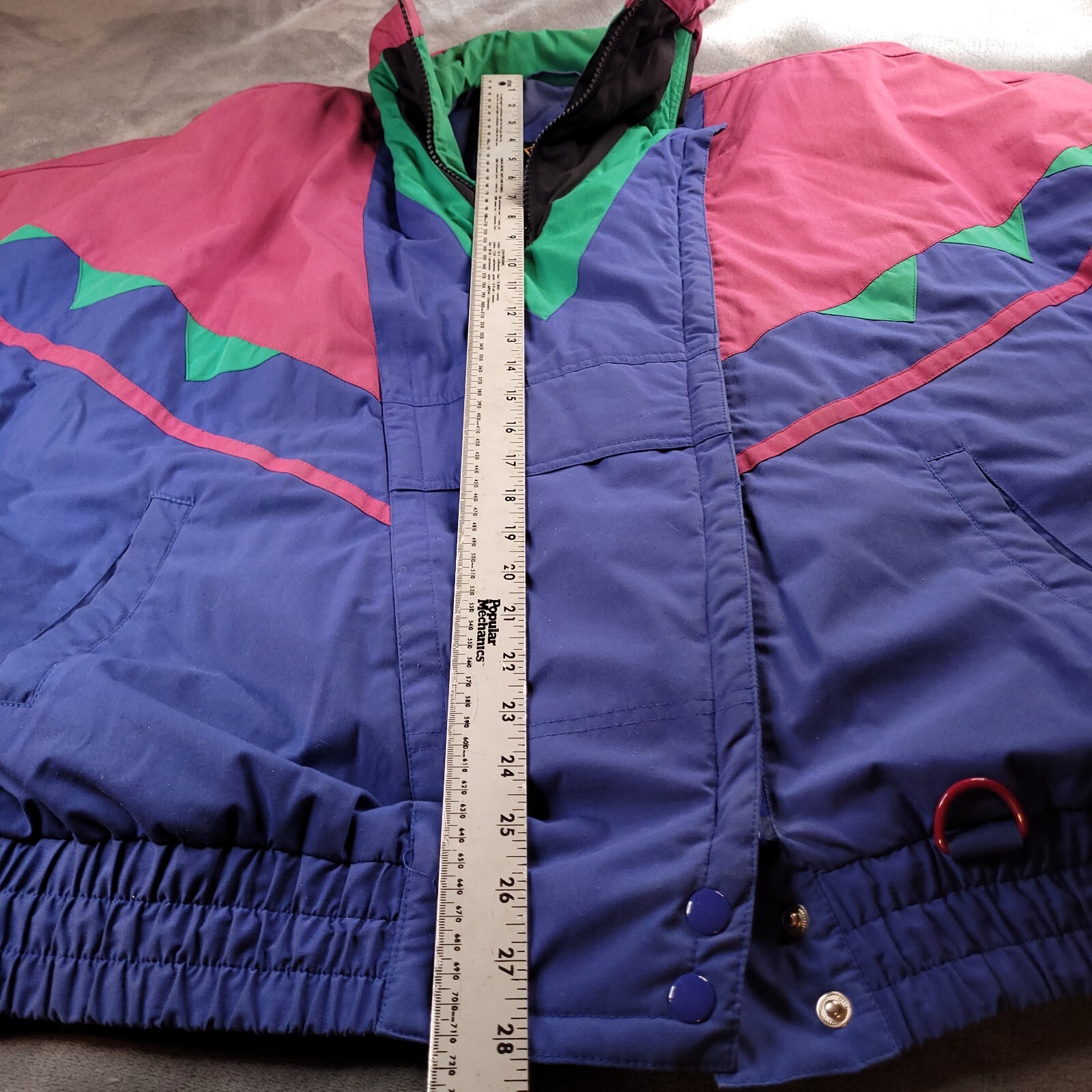 Vtg 90s Womens Kaotic by Andy Johns Large Wind Breaker Ski Puffer Jacket Coat