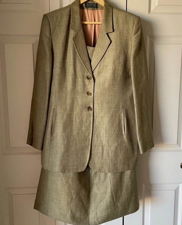 Blarney Woollen Mills | 2 Piece blazer skirt. Vintage 80s. Linen. Wool. Ireland.