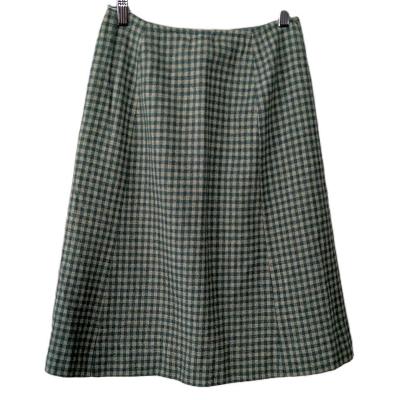 Vintage Pendleton Wool Skirt Grandma Librarian Lined 25″ Waist Twee Rockabilly