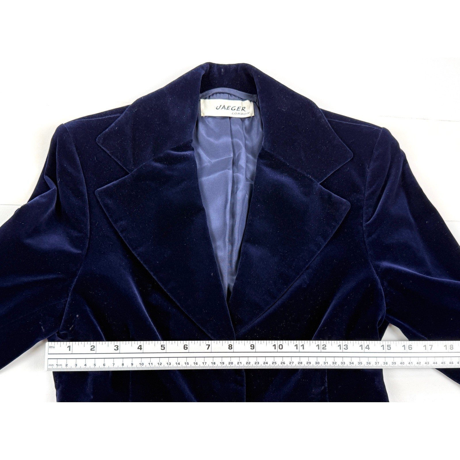 Jaeger Navy Velvet Blazer & Hobbs London Mustard Skirt | Vintage Chic #1721/2