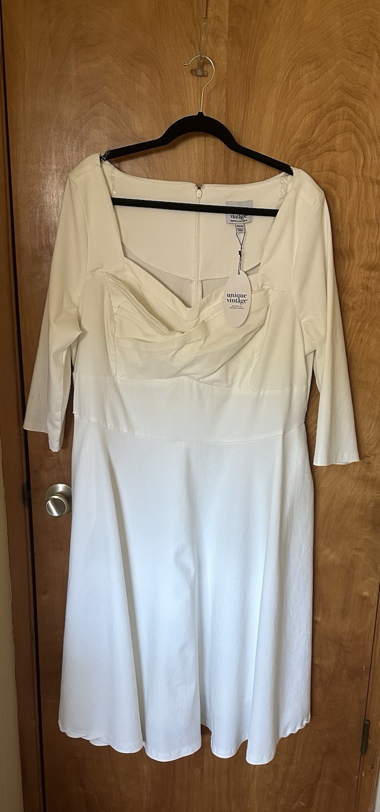 Unique Vintage 1950s Style Pleated Bust Swing Dress 3x/20