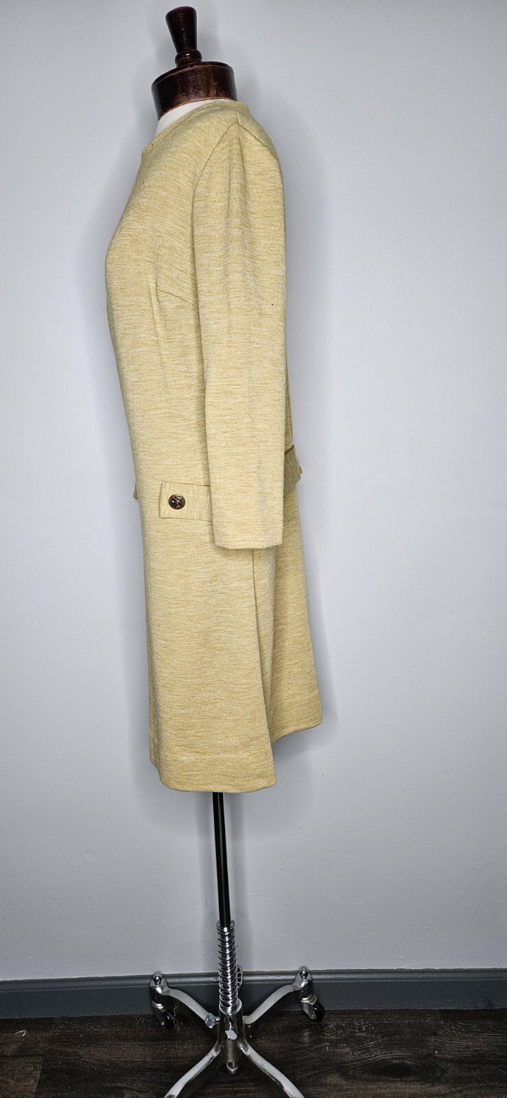 VTG 1970s Dalton James Kenrob NWT Tan Shift Dress Mod L