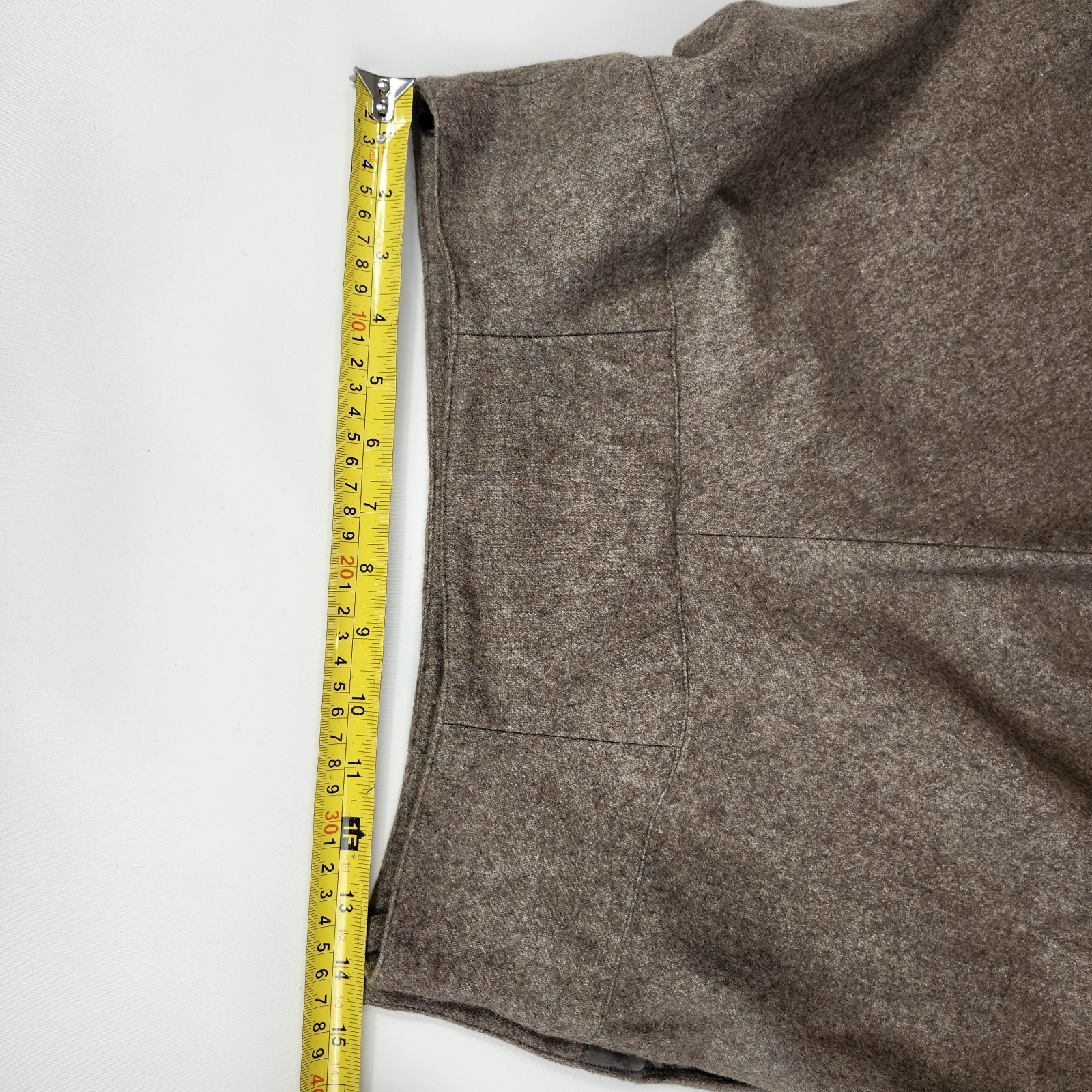 Vintage 70s 80s Wool Blend A-Line Midi Skirt Brown Heather Academic Tweed”