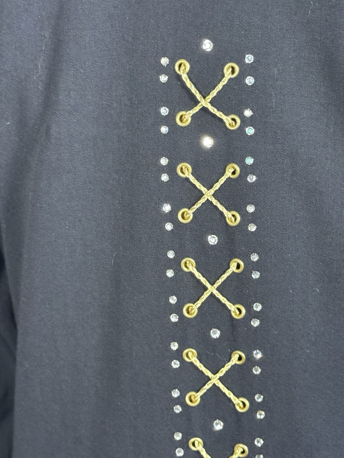 Vintage Criscione New York | Black Power Blazer| Gold Accents | Old Money | 1980