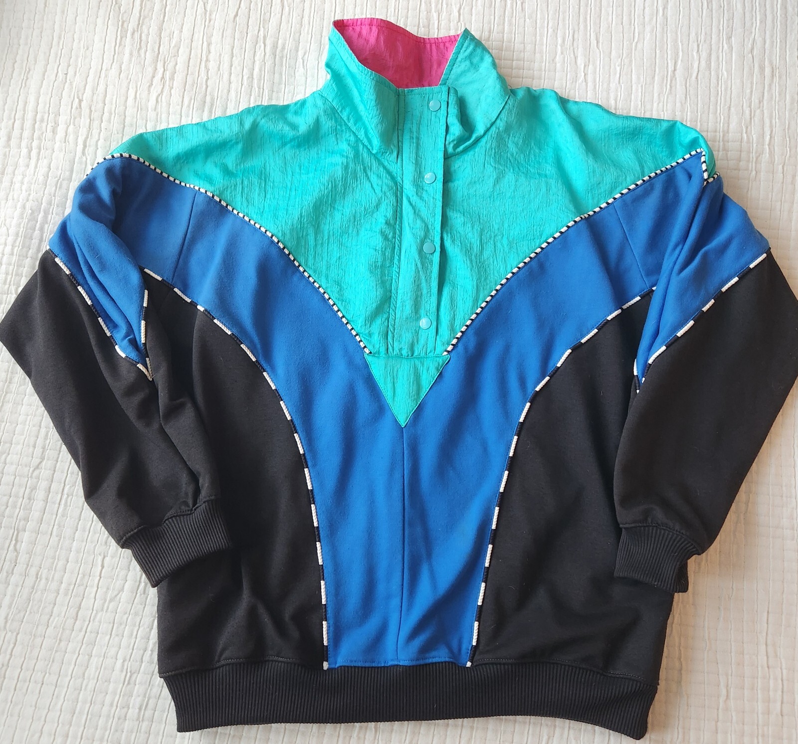 Vintage 90s Lavon Pullover Windbreaker Half-Zip Track Jacket Women’s Medium