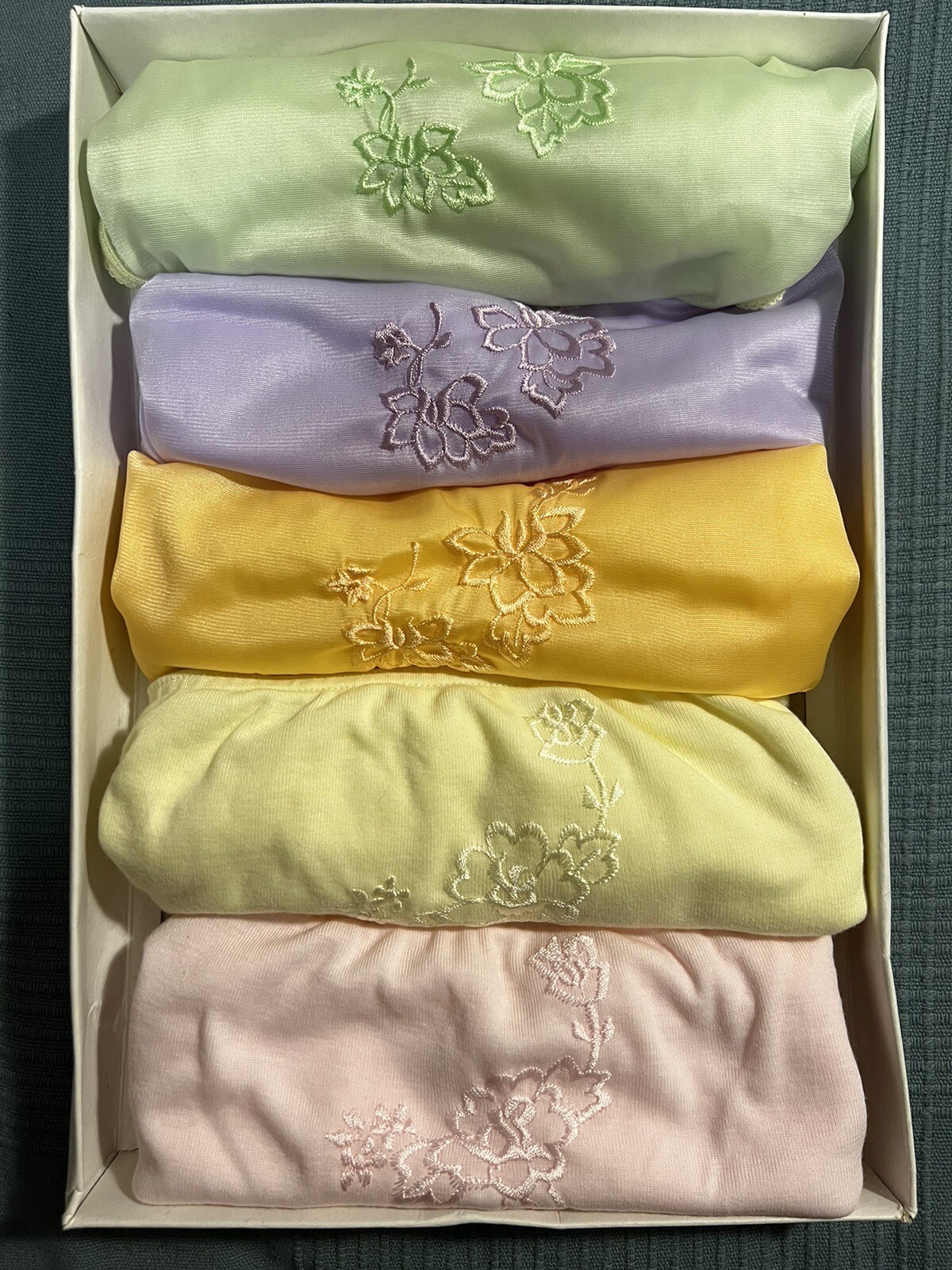 Vintage Soen Undergarments 5 Pack Cotton Blend & Nylon Multicolor L & XL w/Box
