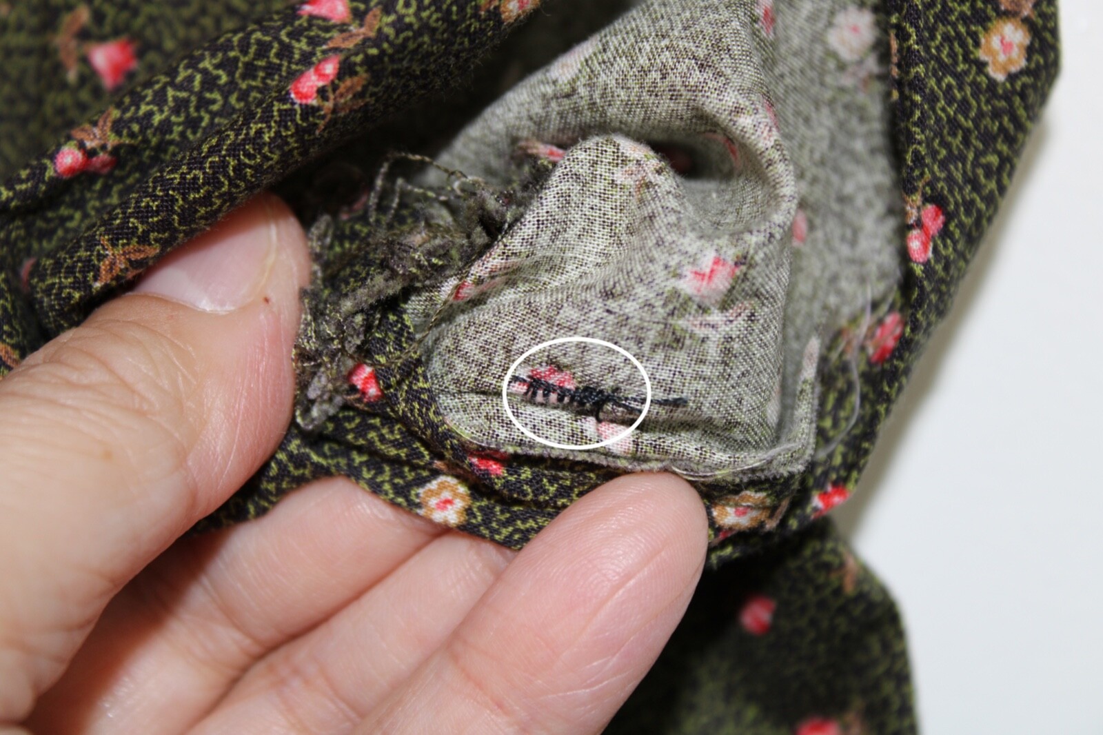 Handmade Vintage VIP Fabric Cranston Print Works Micro Floral Prairie Skirt XS-S