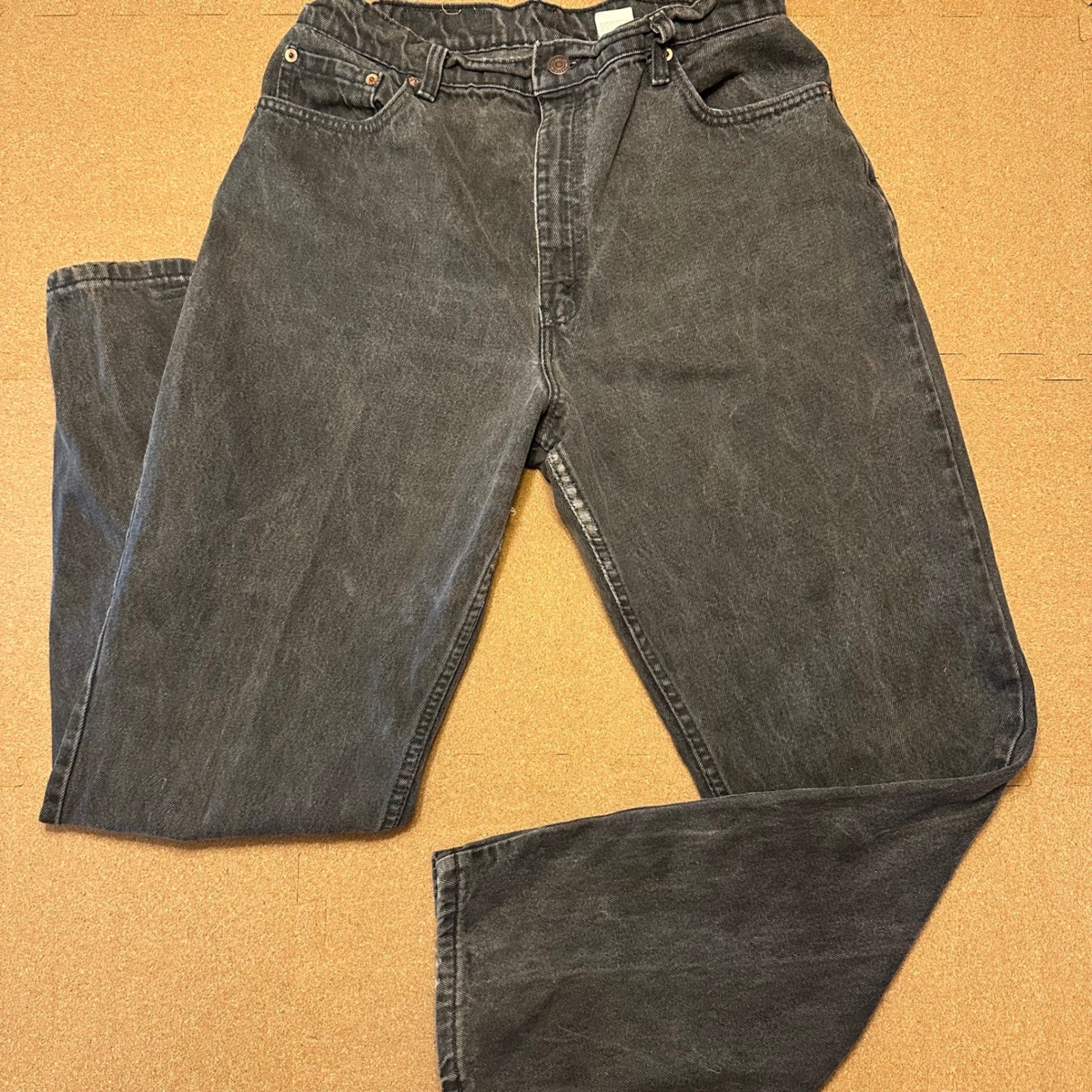 Levi’s 551 Relaxed Fit Jeans Women 14 Med Black Vintage 90s Tapered Leg Cotton