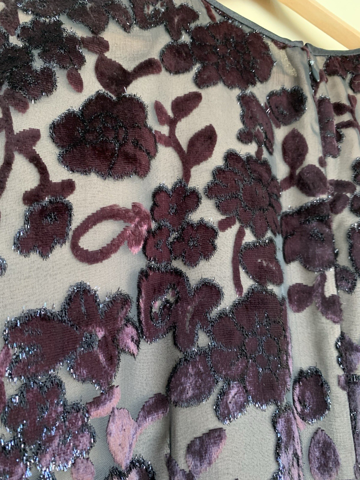 Jeffrey & Dara Evenings Maxi Dress Velvet Burnout Vtg Party Holiday Elegant 16T