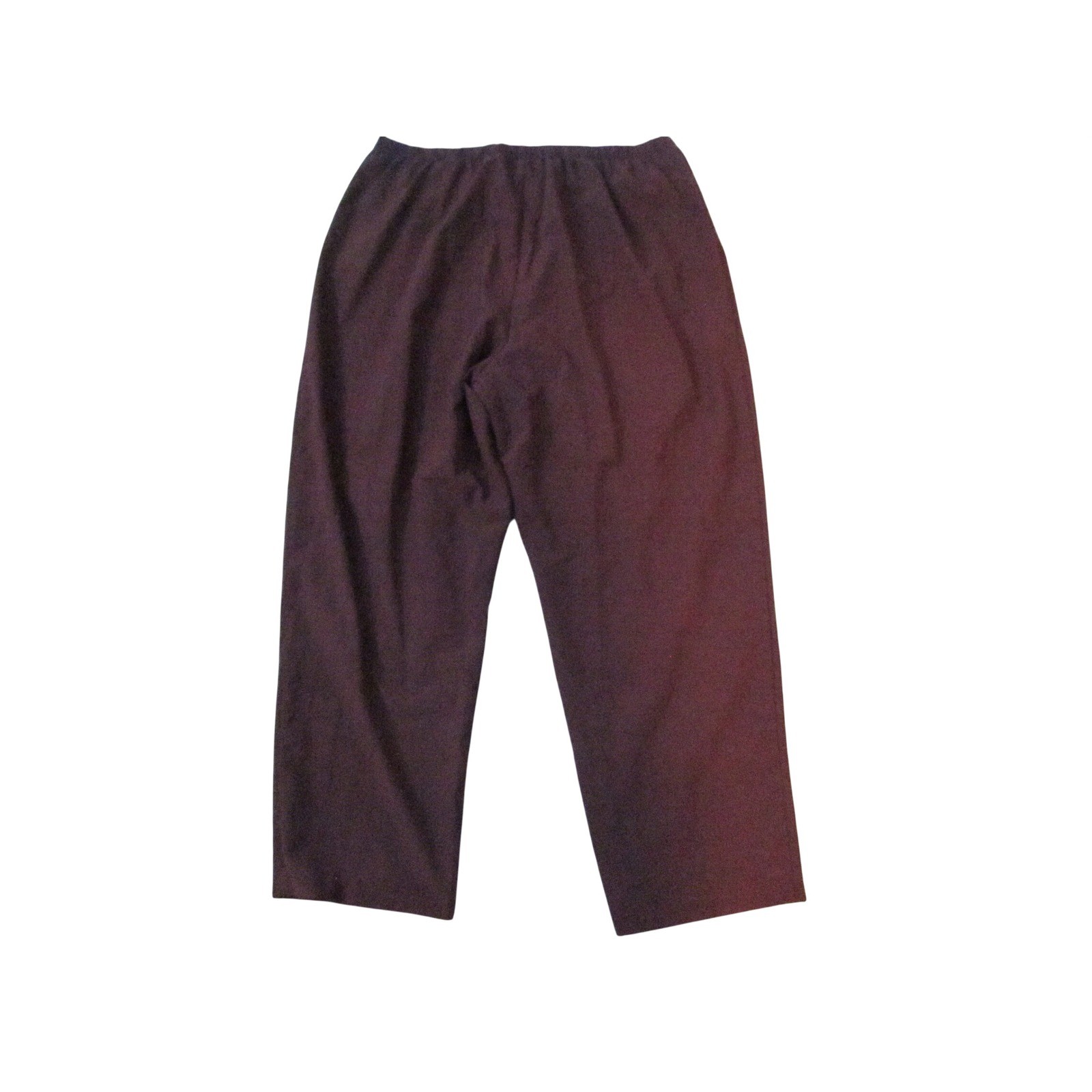Silver Threads Ltd. Pants 2X Brown Vintage Elastic Waist Straight Leg USA