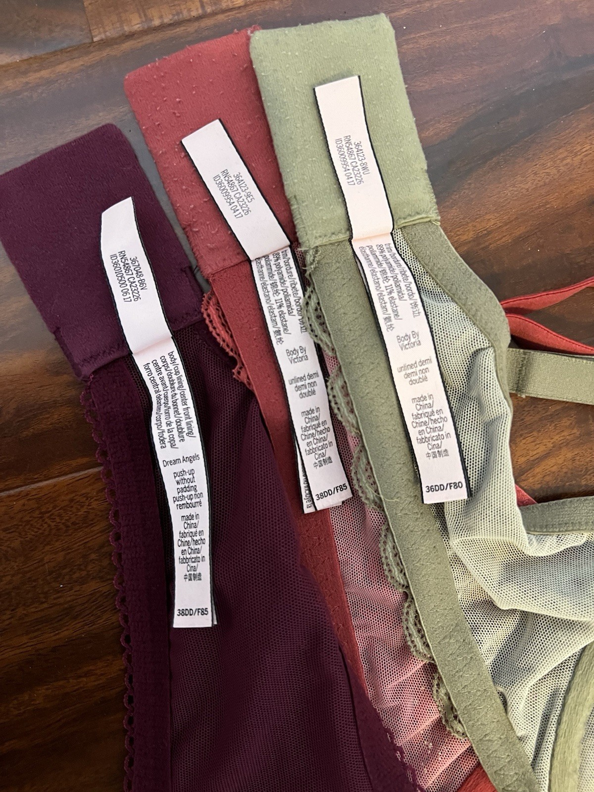 Victoria’s Secret Body By Victoria and Dream Angels Bra Bundle 38DD