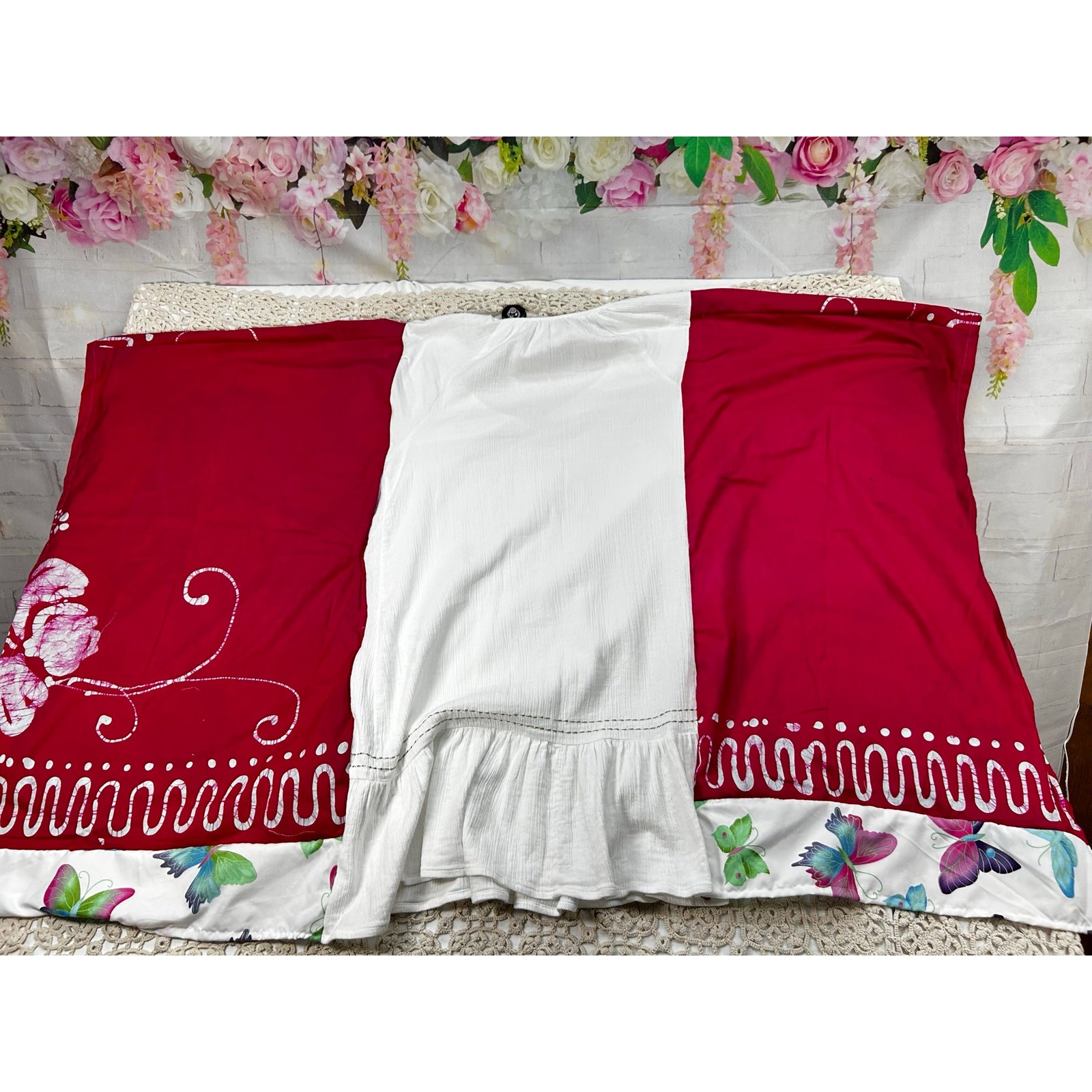 OOAK Upcycled Boho Butterfly Tunic – Women’s