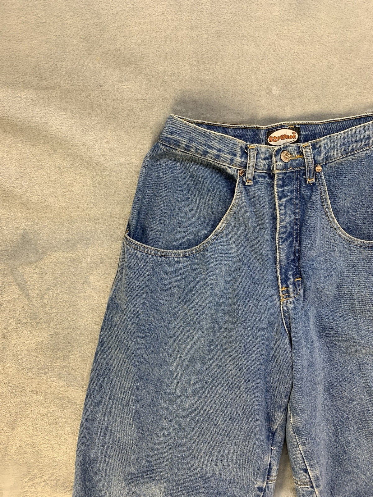 SAGWEAR By James Head Women’s Vintage Wide Leg Raw Hem Jeans Size 29 Jnco style
