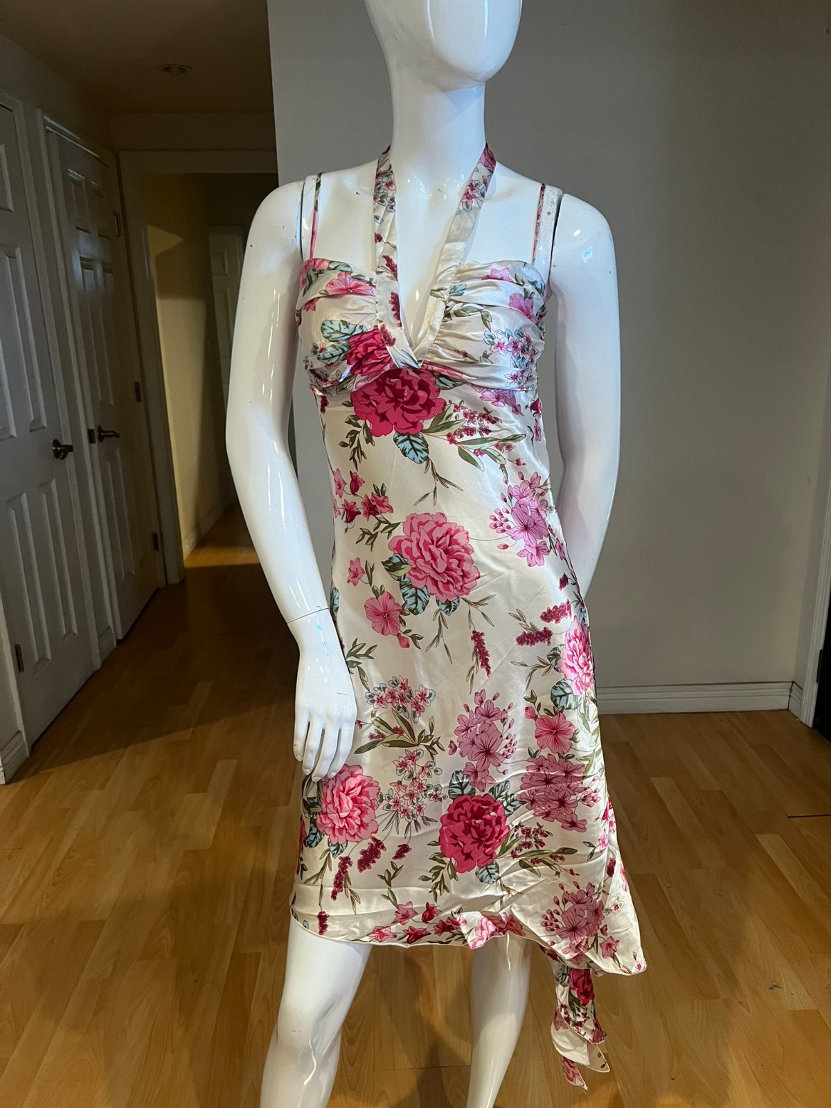 VINTAGE Y2K 90’S WINDSOR FLORAL HALTER FAIRY BOHO GRUNGE DRESS SZ 5 / SMALL